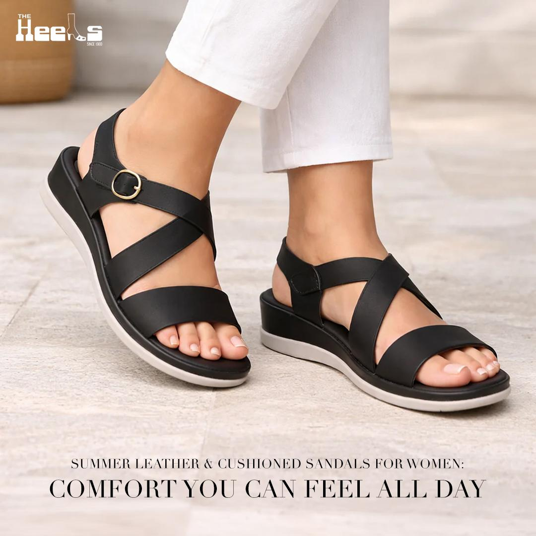 Summer Leather & Cushioned Sandals for Women
