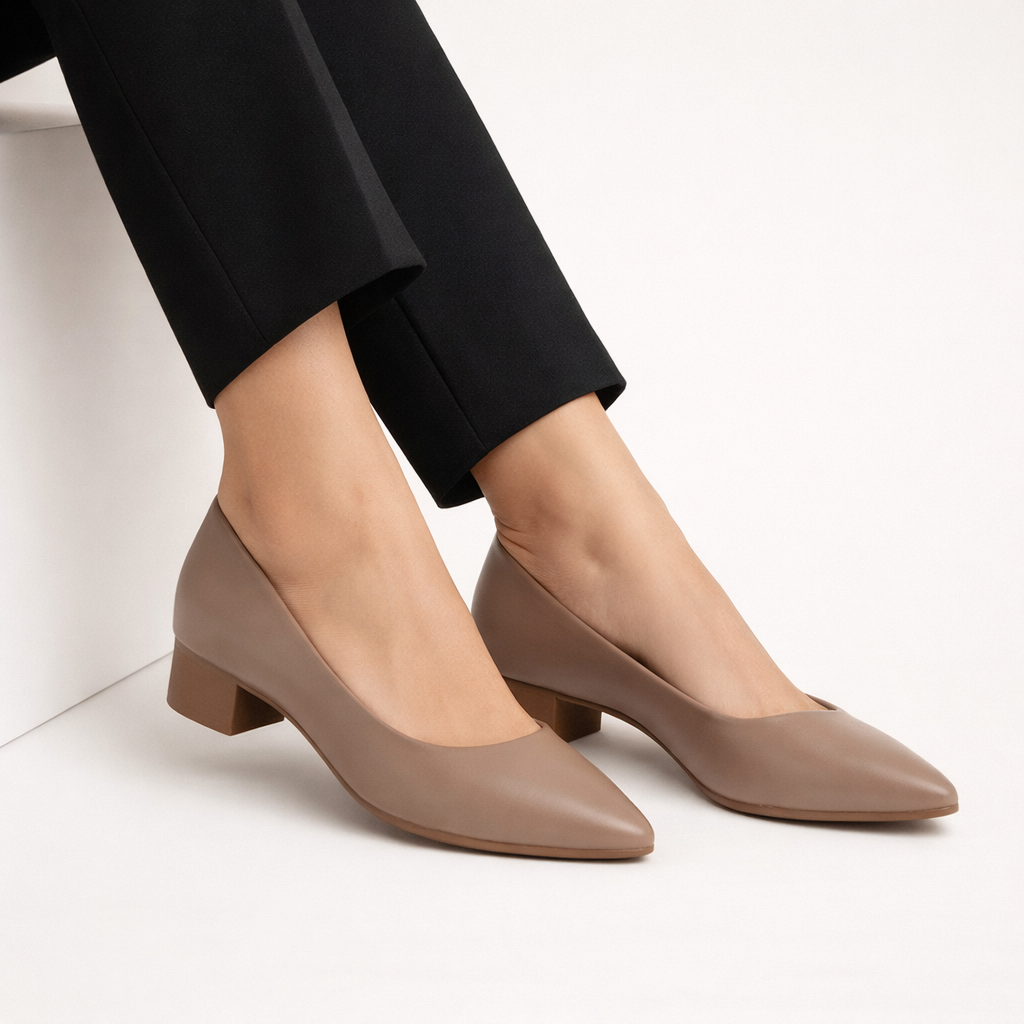 Larisa Mid Heel Pointed Ballerinas