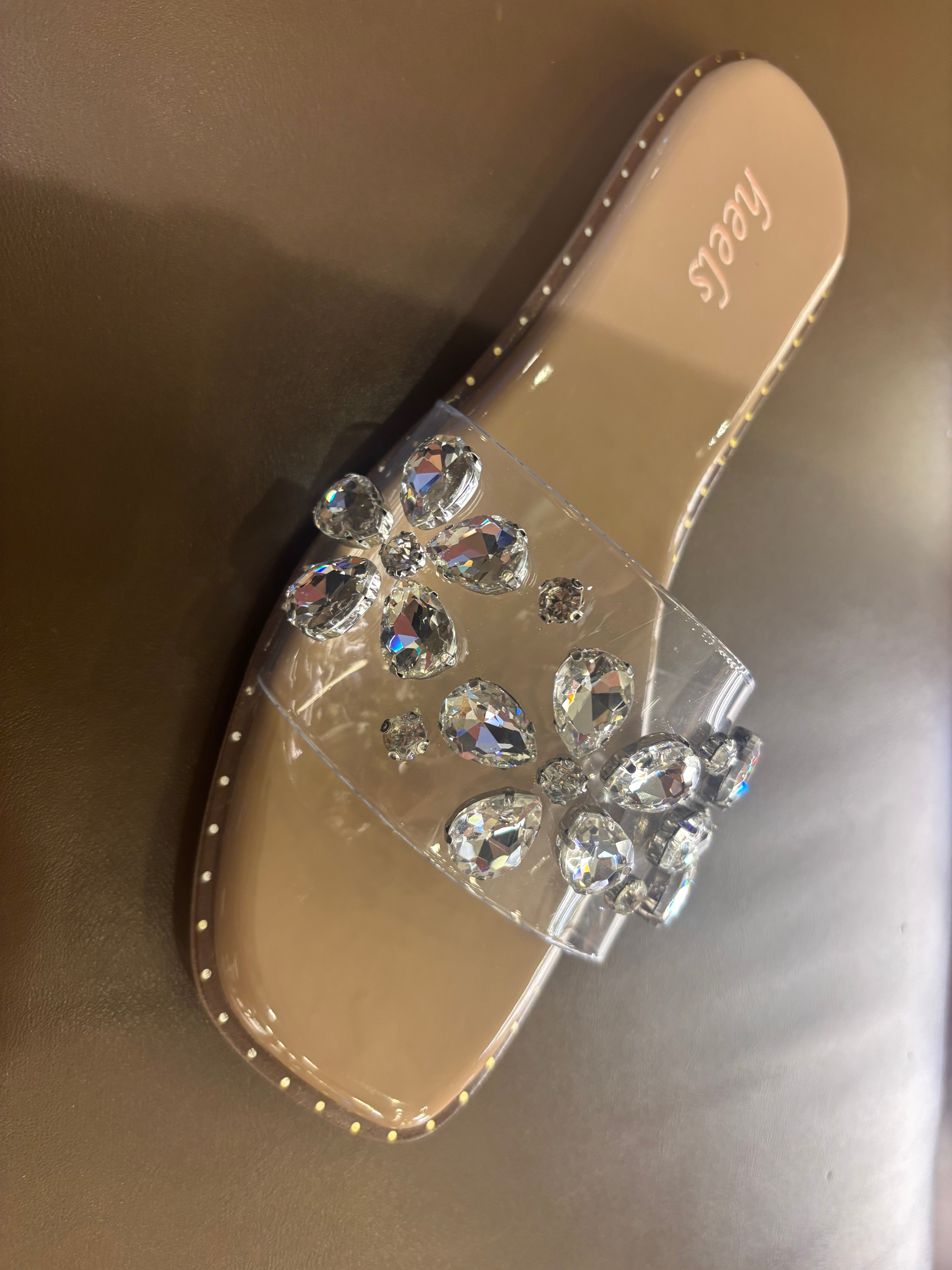Kiya Embellished Summer Flat Sliders