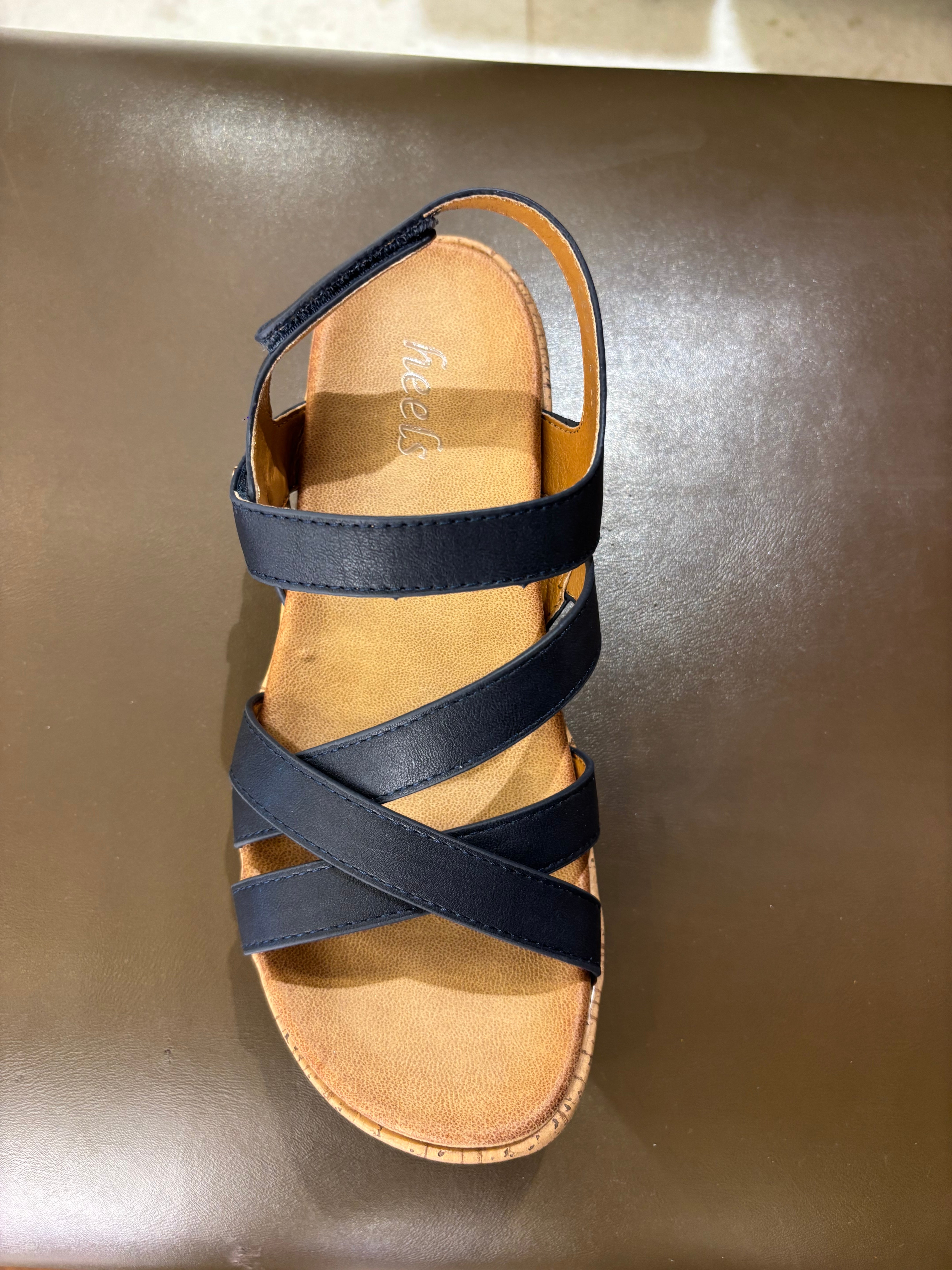 Frida Summer Criss Cross Comfort Velcro Sandals - The Heels India