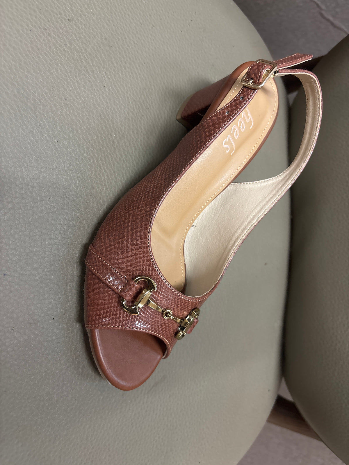 Alina Peep Toe Sling Back Block Heels - The Heels India