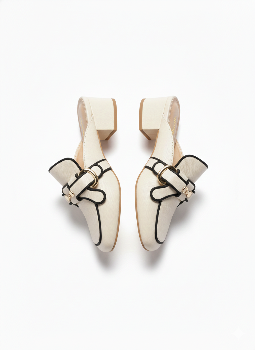 Camila Premium Back Open Block Heel Mules - The Heels India