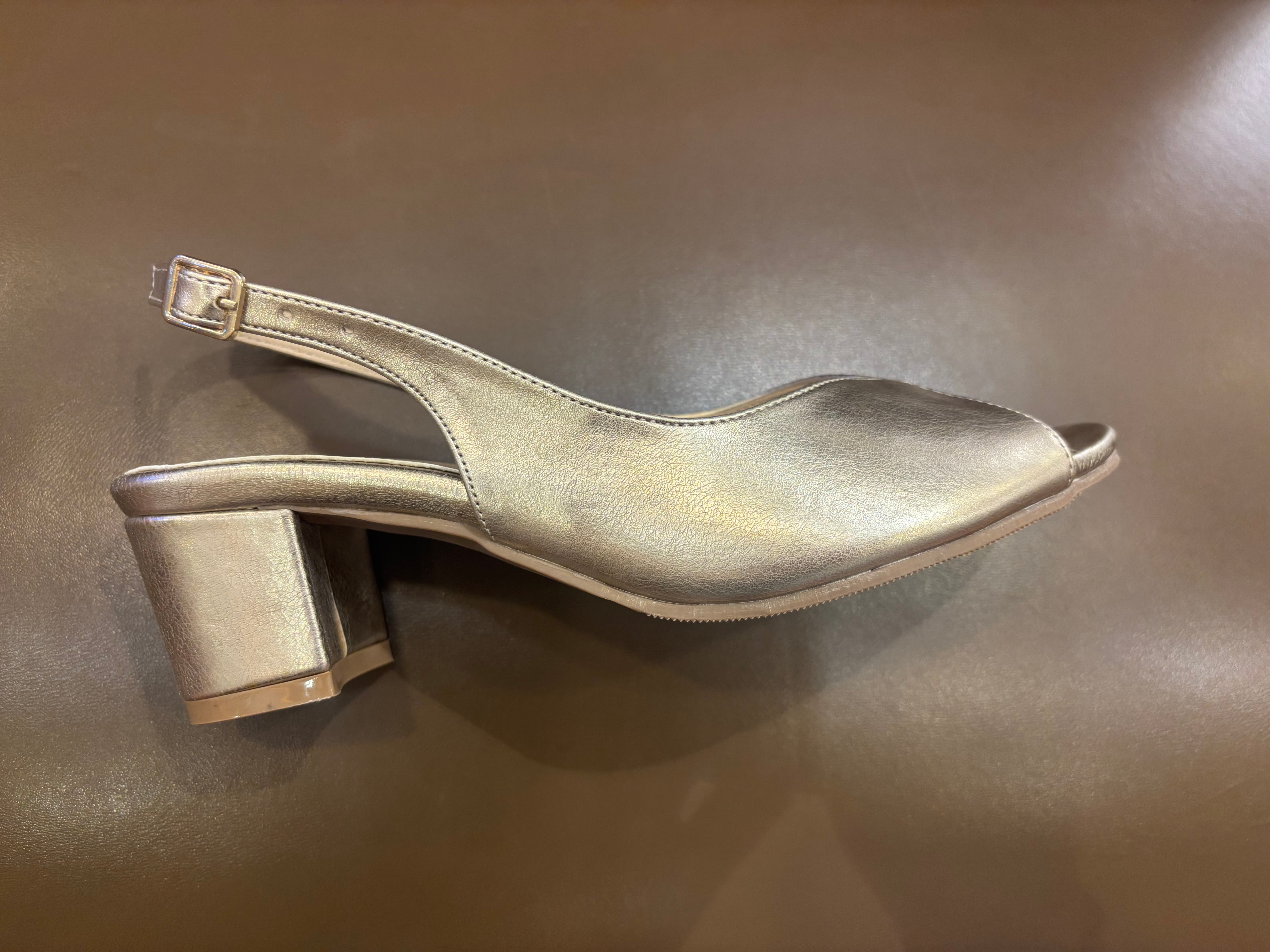 Tory Peep Toe Sling Back Block Heels