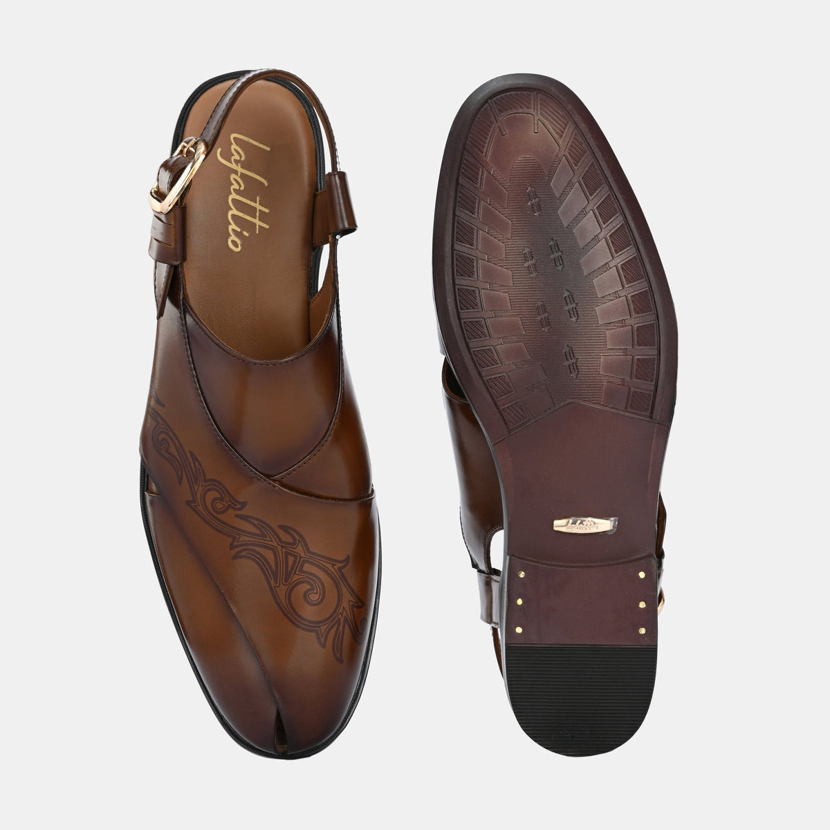 Noble Hand Painted Leather Peshawari Sandals - The Heels India