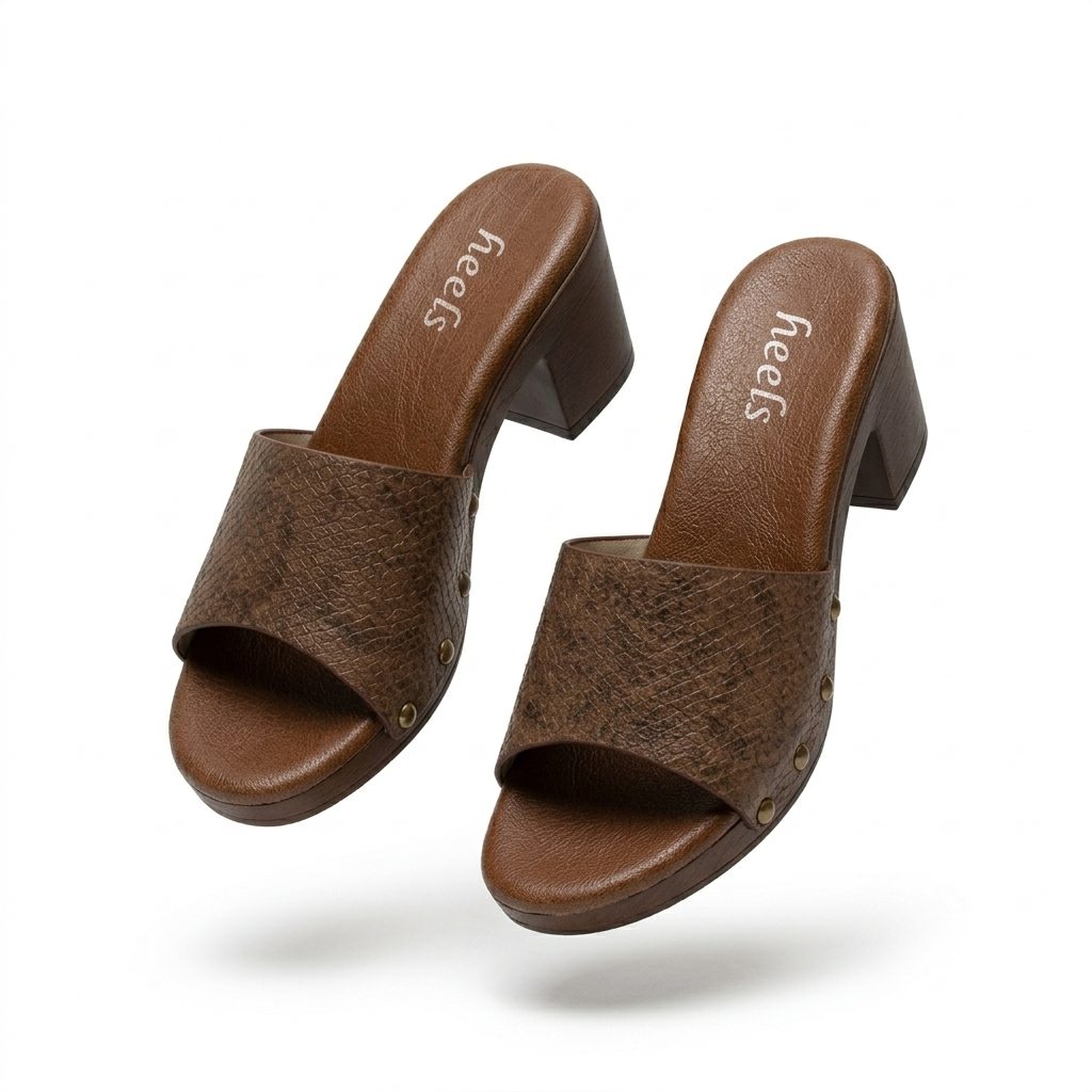 Julia Platform Peep Toe Block Heels