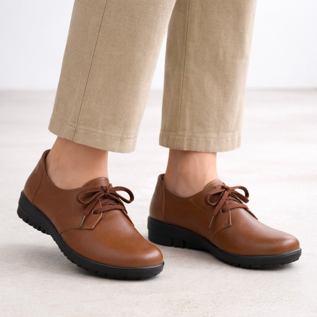 Bryoni Casual Lightweight Lace Up Derby Shoes - The Heels India