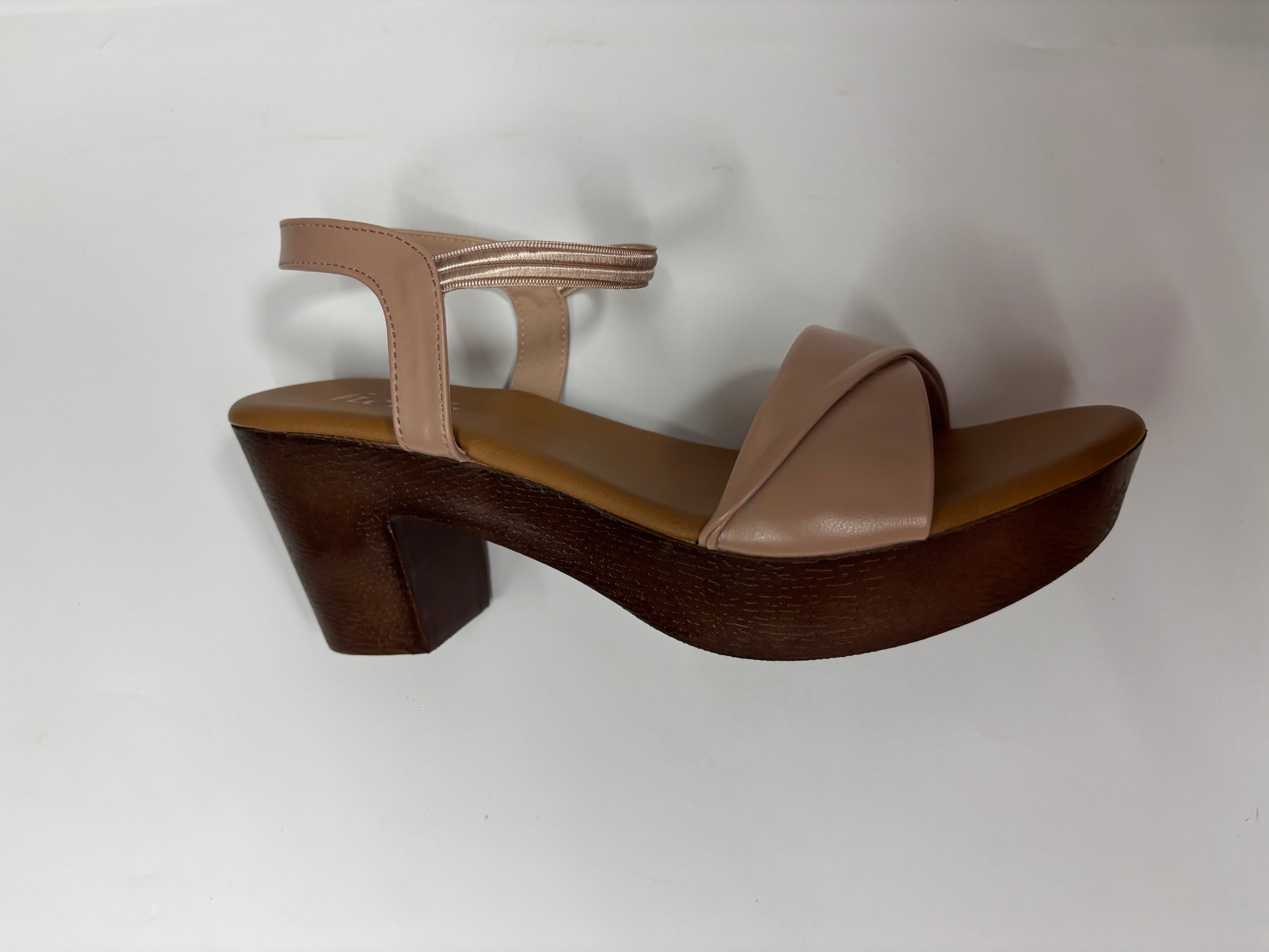 Jessica Platform Peep Toe Block Heel Sandals