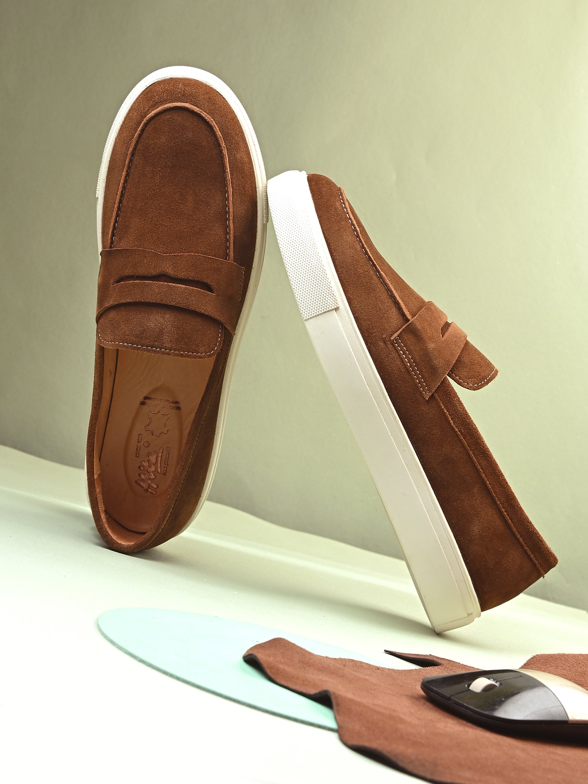 Fabrizio Suede Leather Slipons - The Heels India