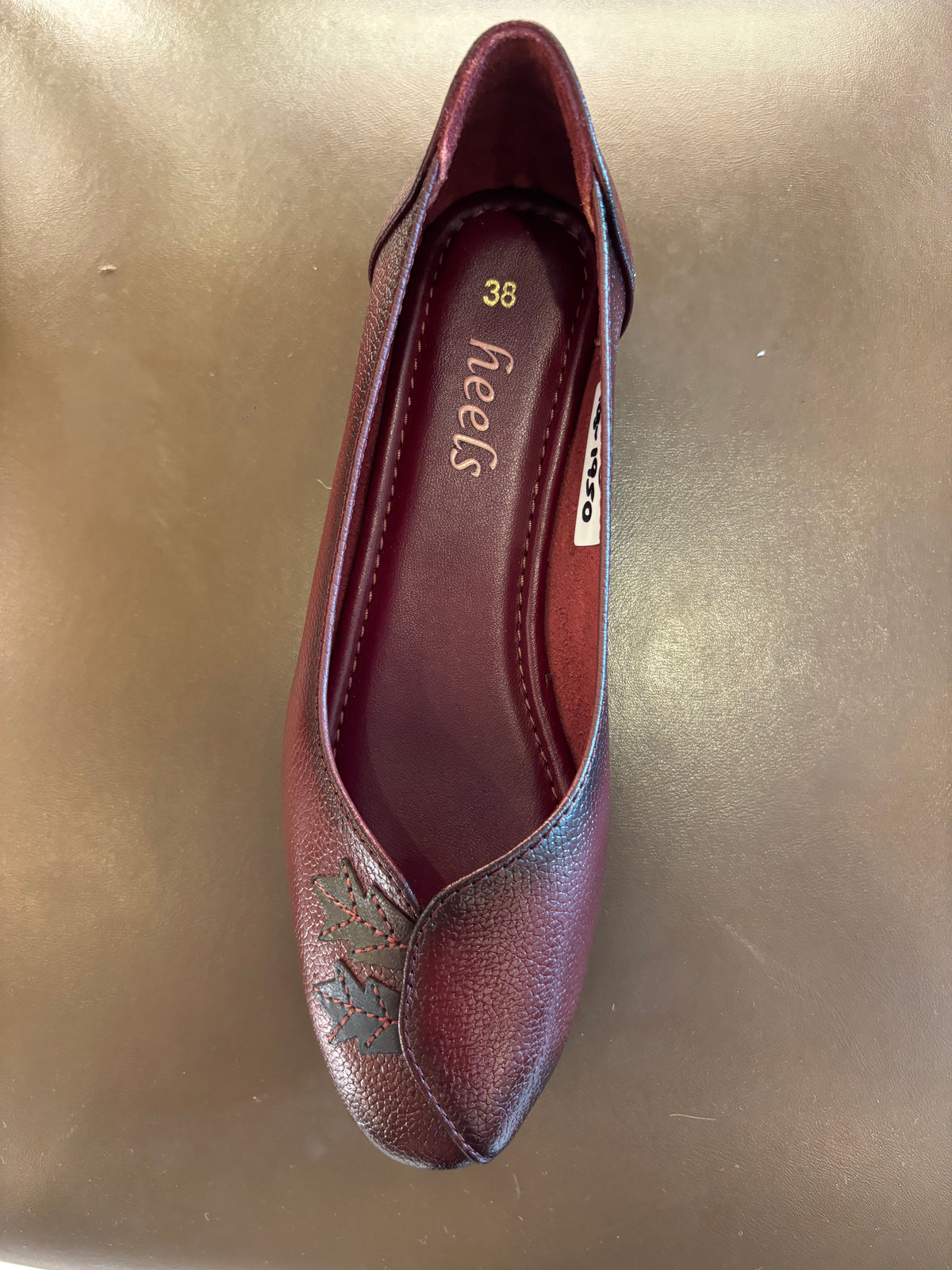 Maple Flora Leather Ballerinas