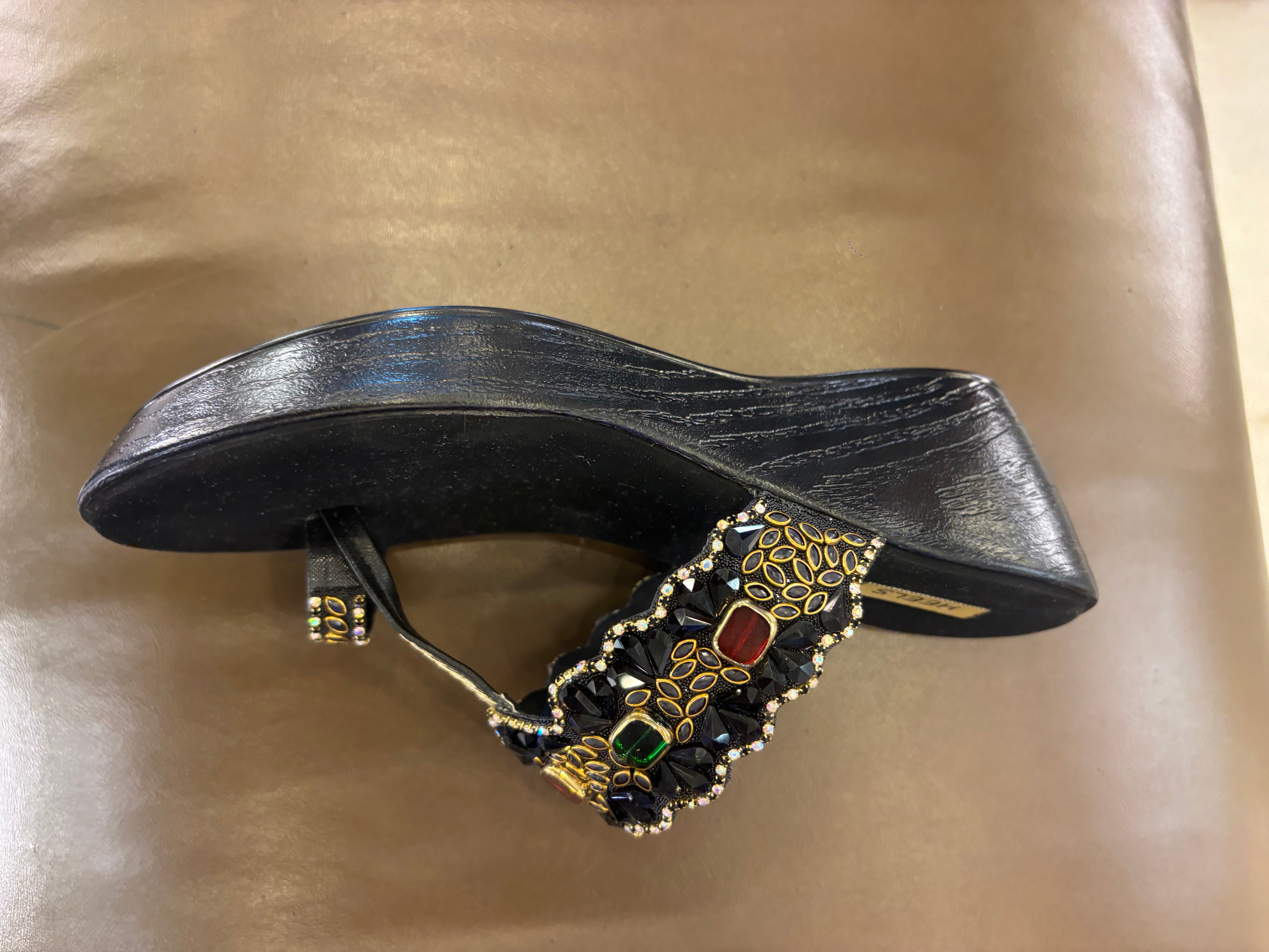 Noor Embellished Ethnic Fancy Wedge Heels