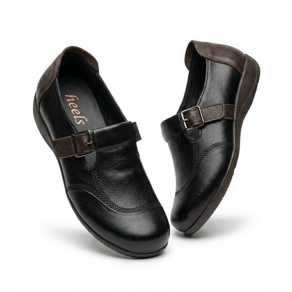 Martina Premium Leather Strap Comfort Loafers