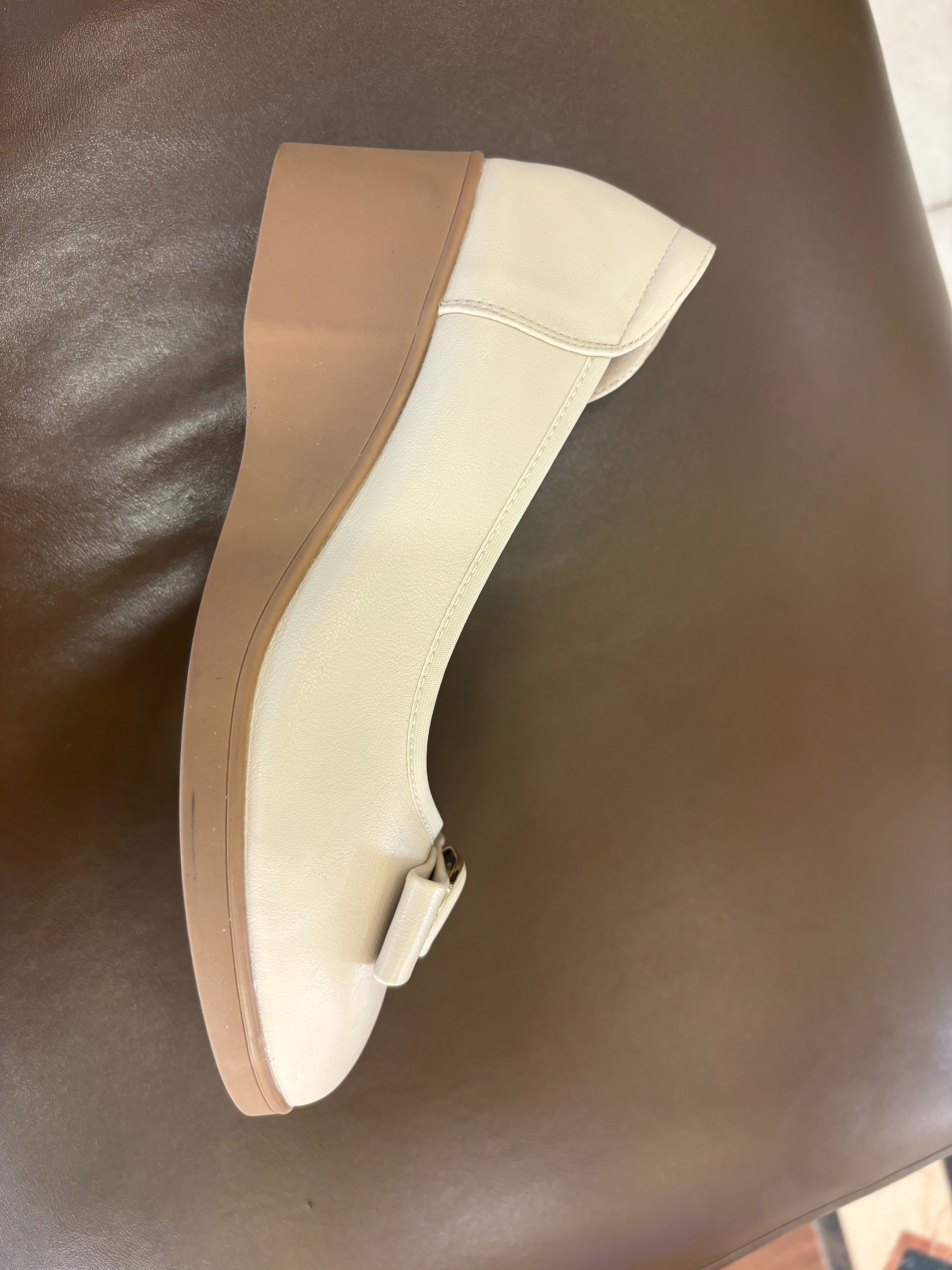 Estrella Premium Leather Wedge Heel Ballerinas