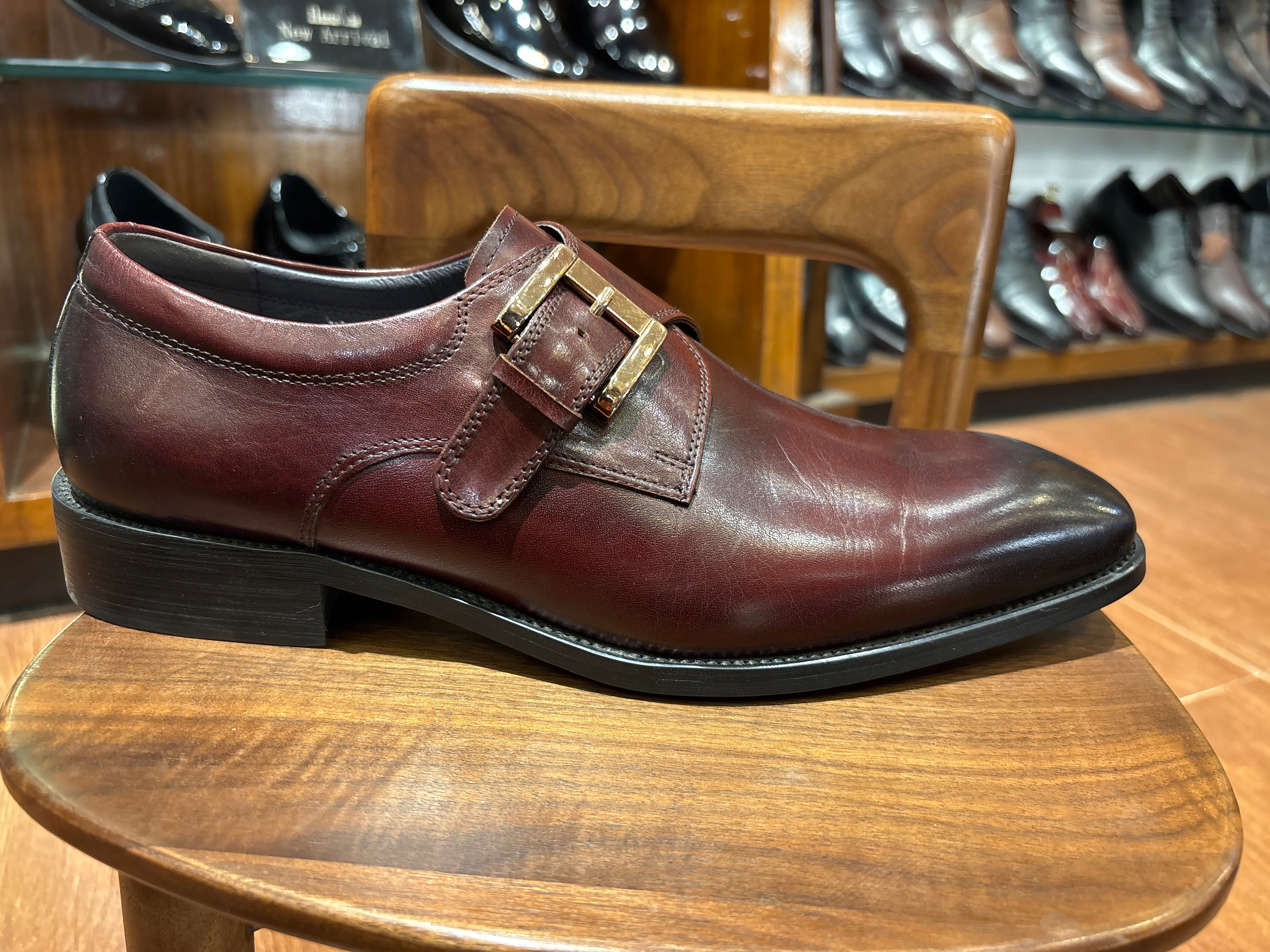 Lorelei Premium Leather Monk Strap Coffee - The Heels India