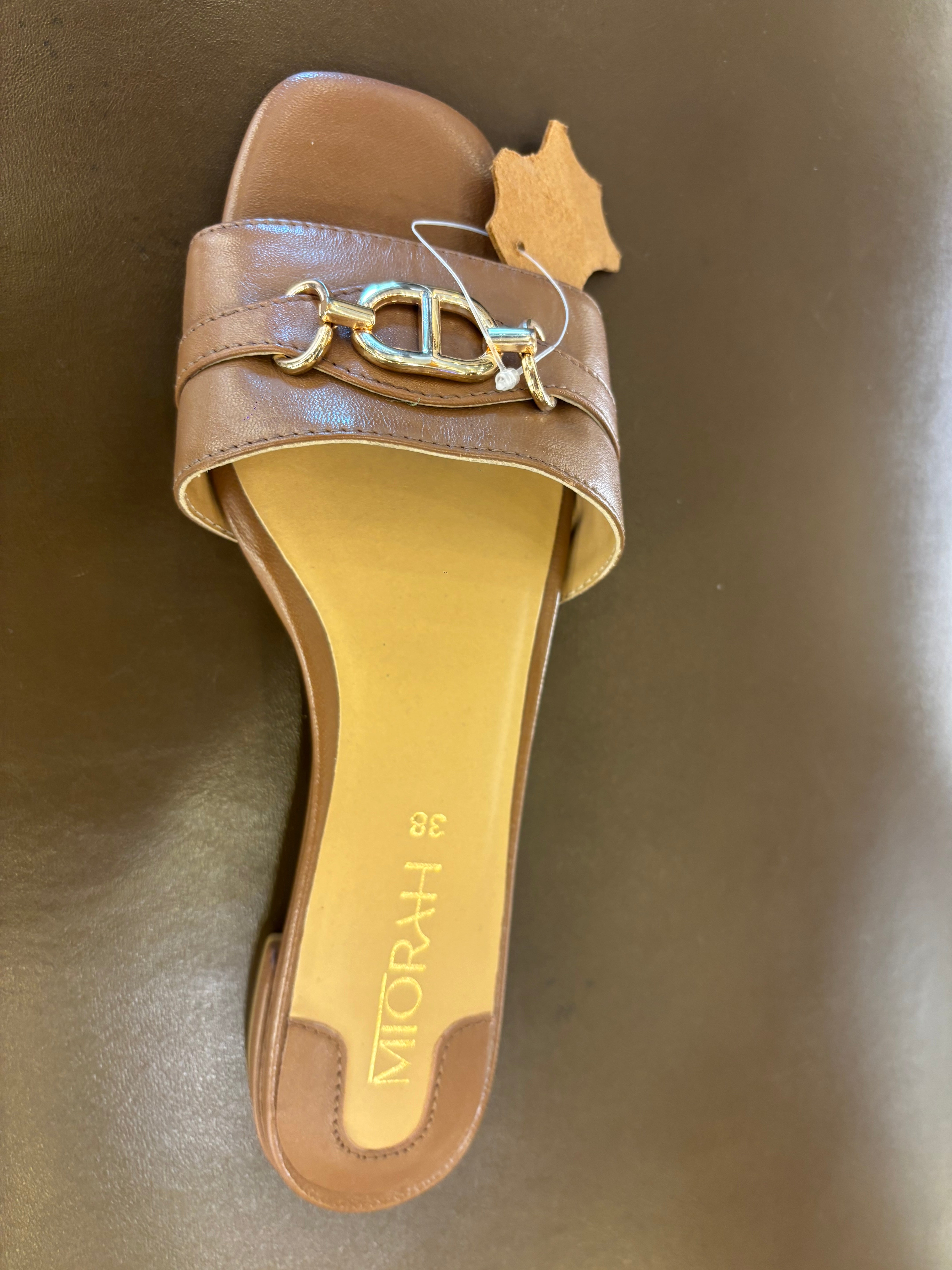 Sloane Premium Leather Cushioned Summer Sliders