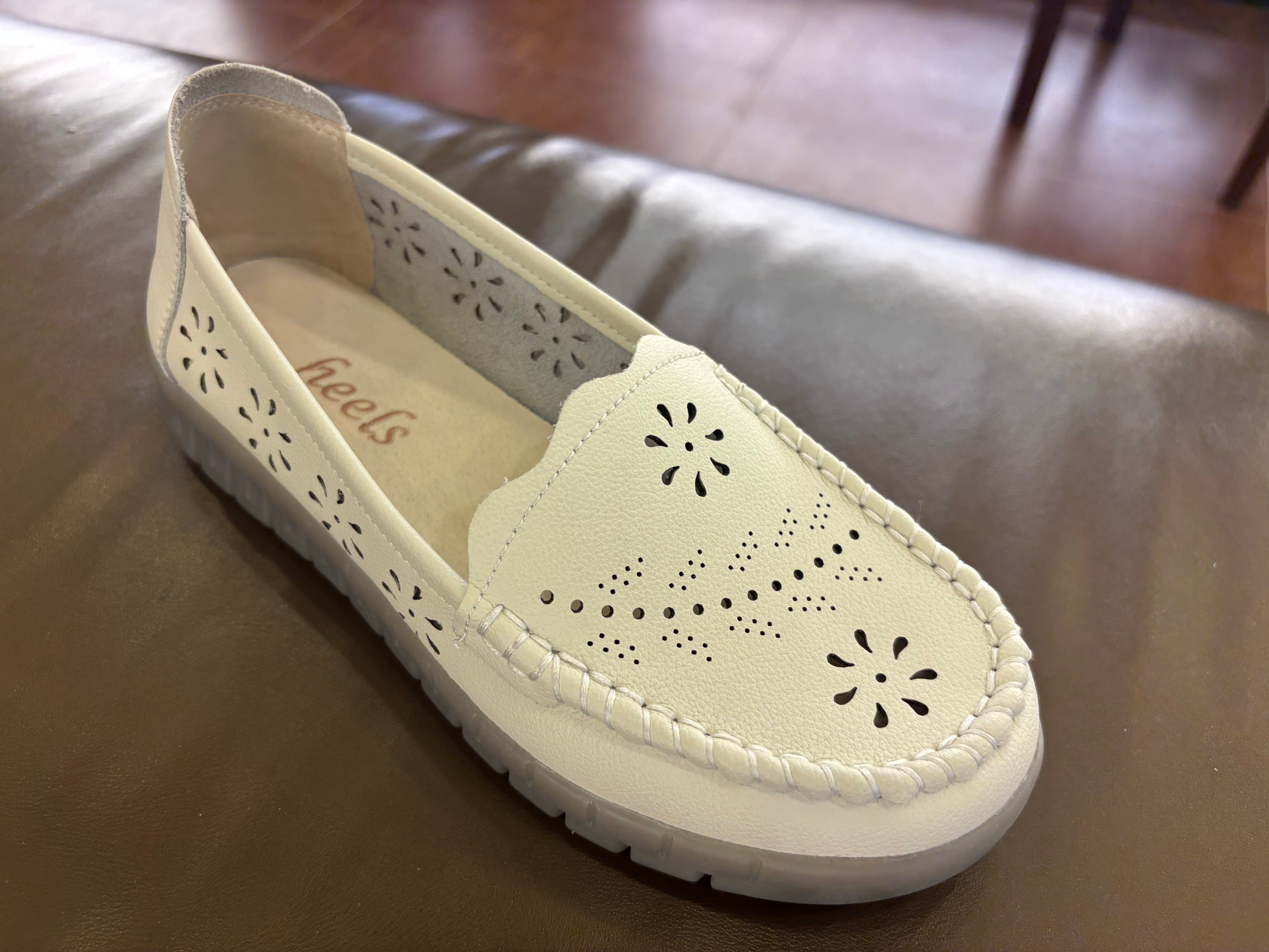 Emily Perforated Comfort Cushioned Flexi Loafers