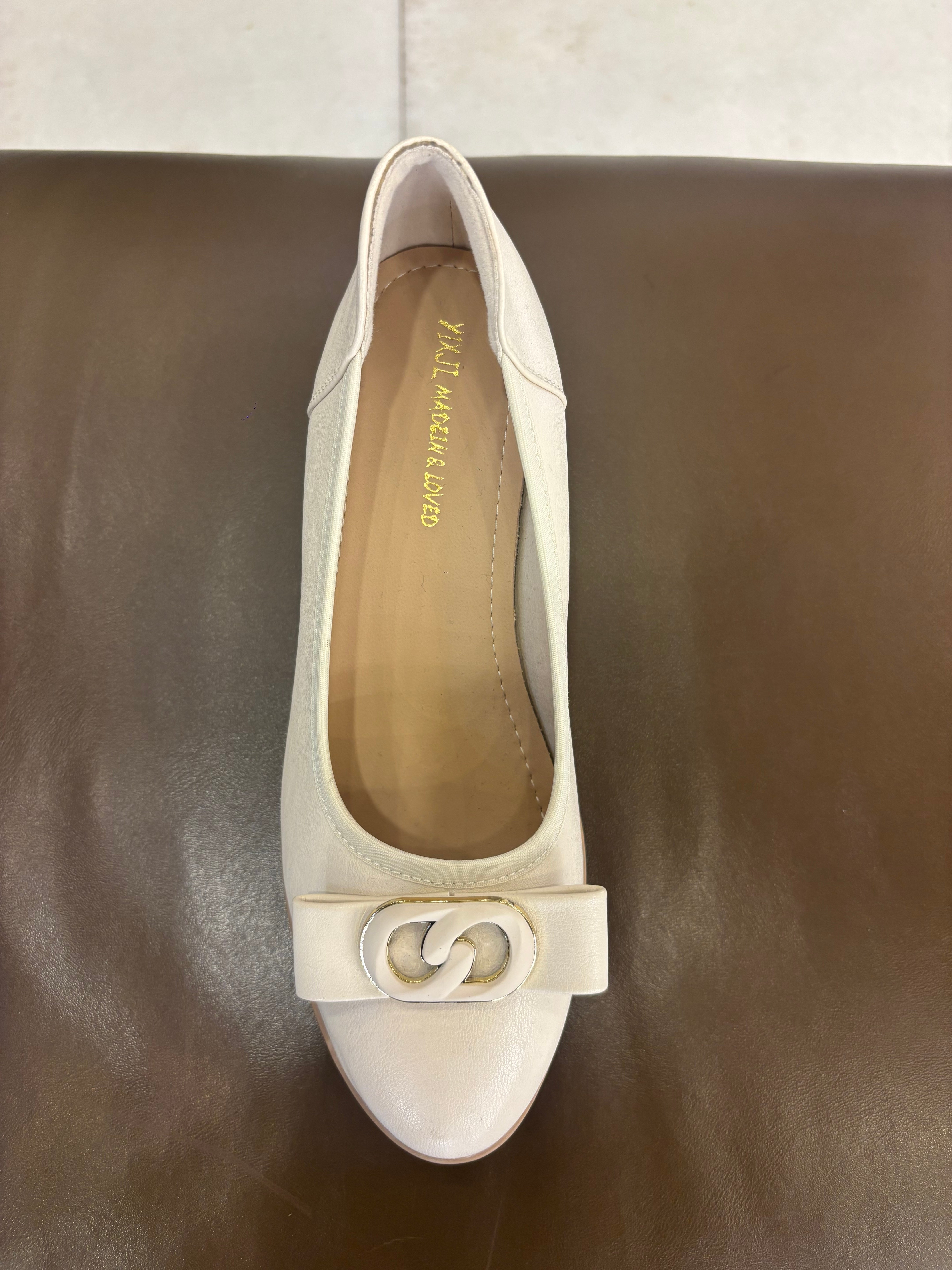 Estrella Premium Leather Wedge Heel Ballerinas