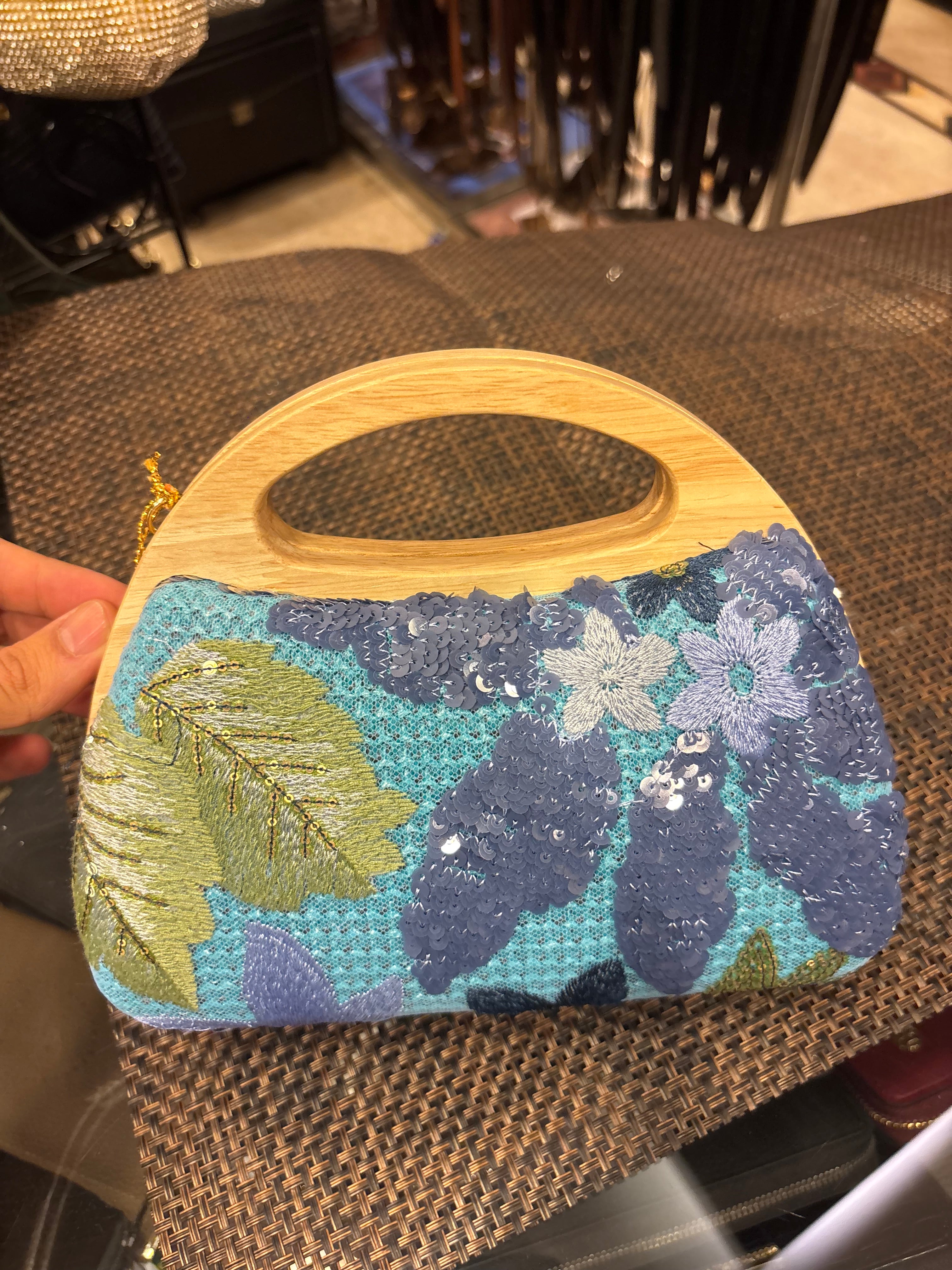 Crochet Wooden Box Sling Bags