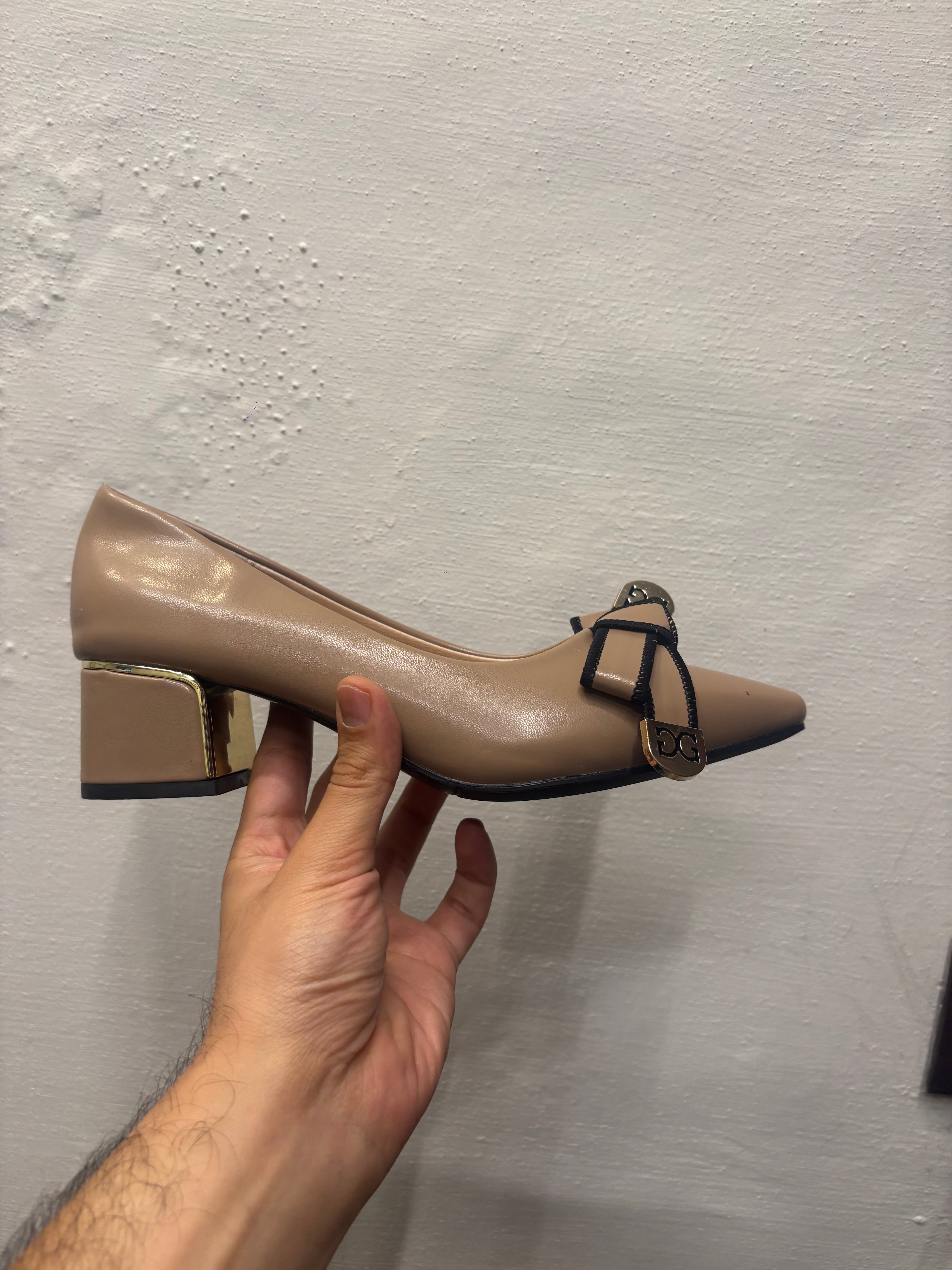 Klara Knot Bow Block Heel Stilettoes