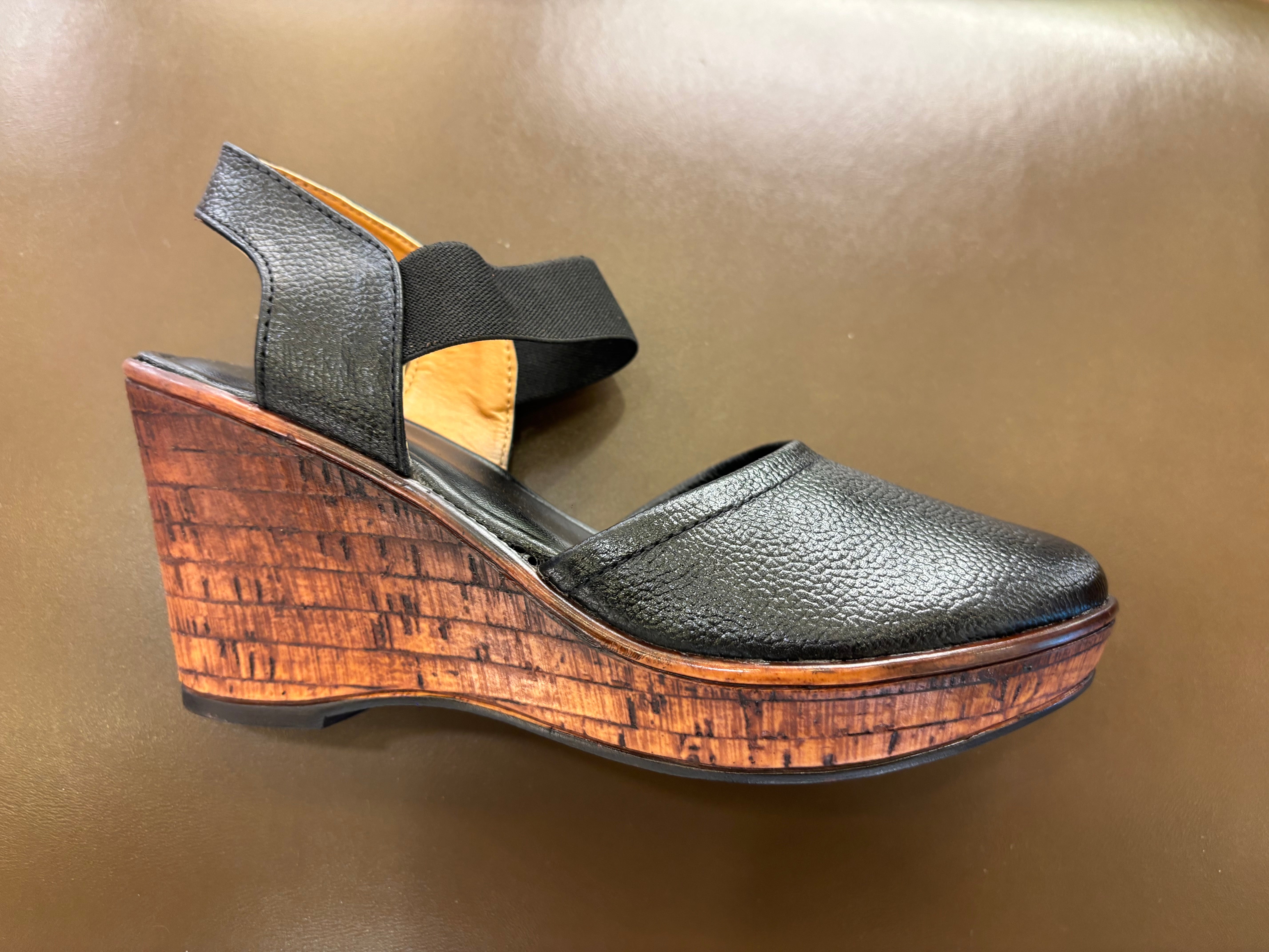Jess Leather Platform Wedge Heel Sandals