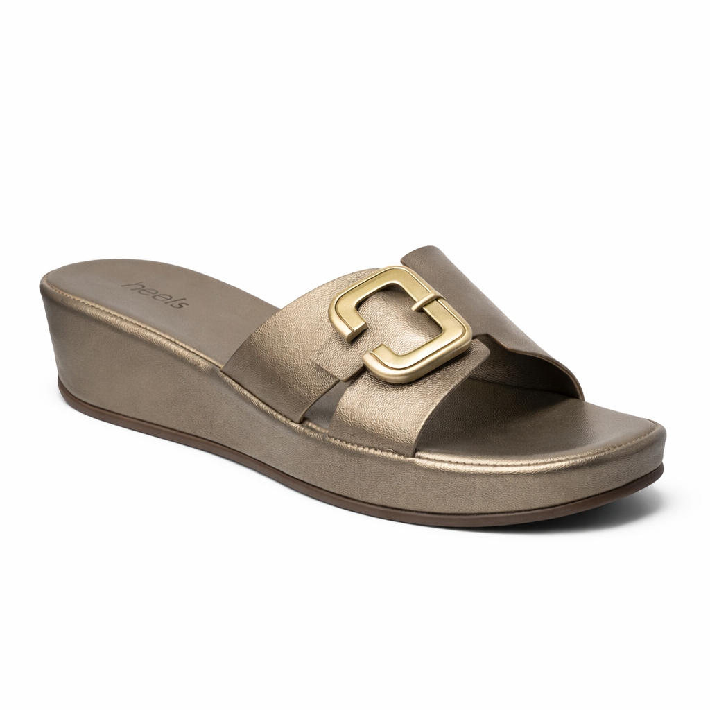 Lexi Premium Cushioned Wedge Sliders - The Heels India