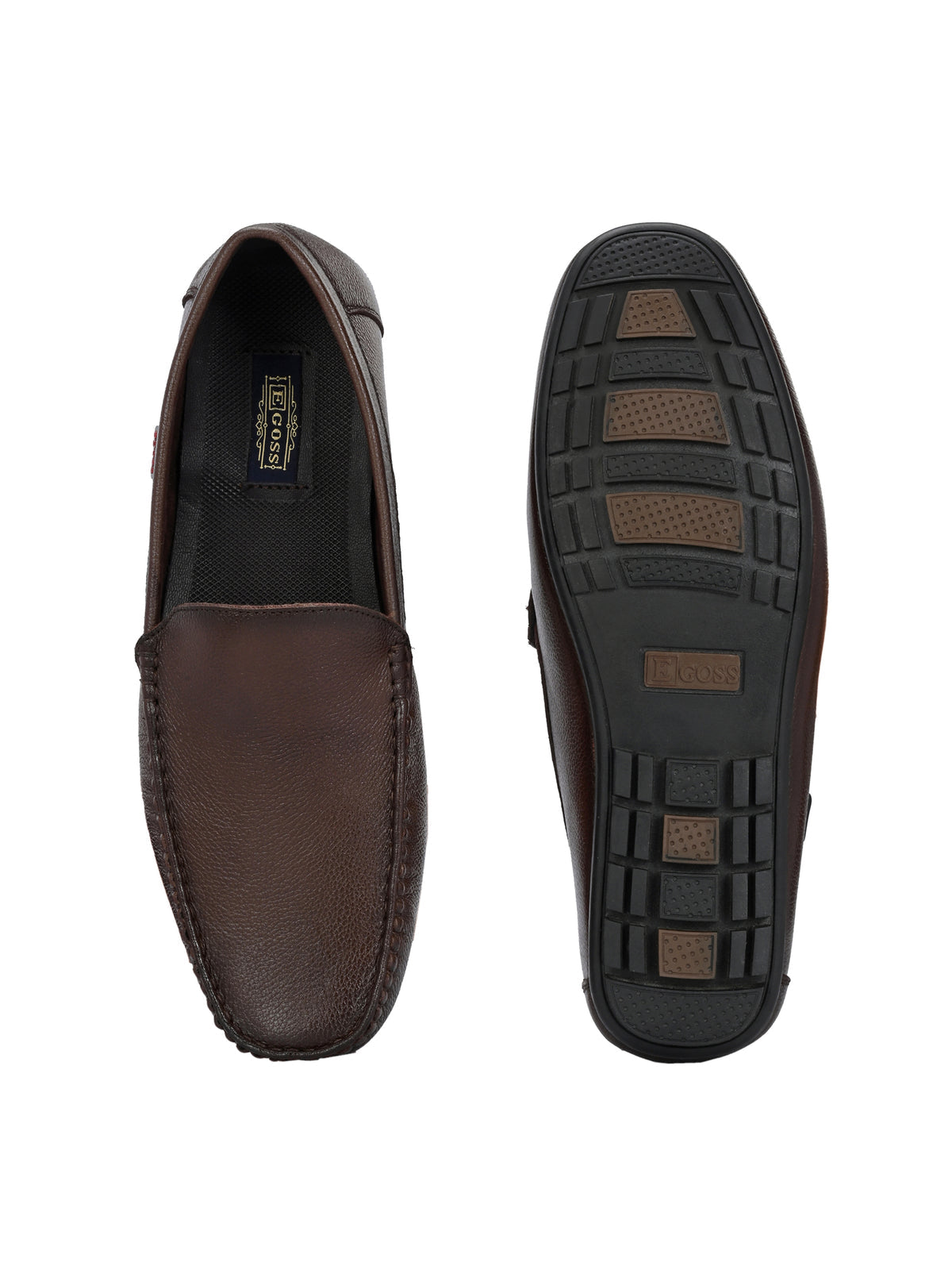 Cedar Plain Leather Cushioned Loafers