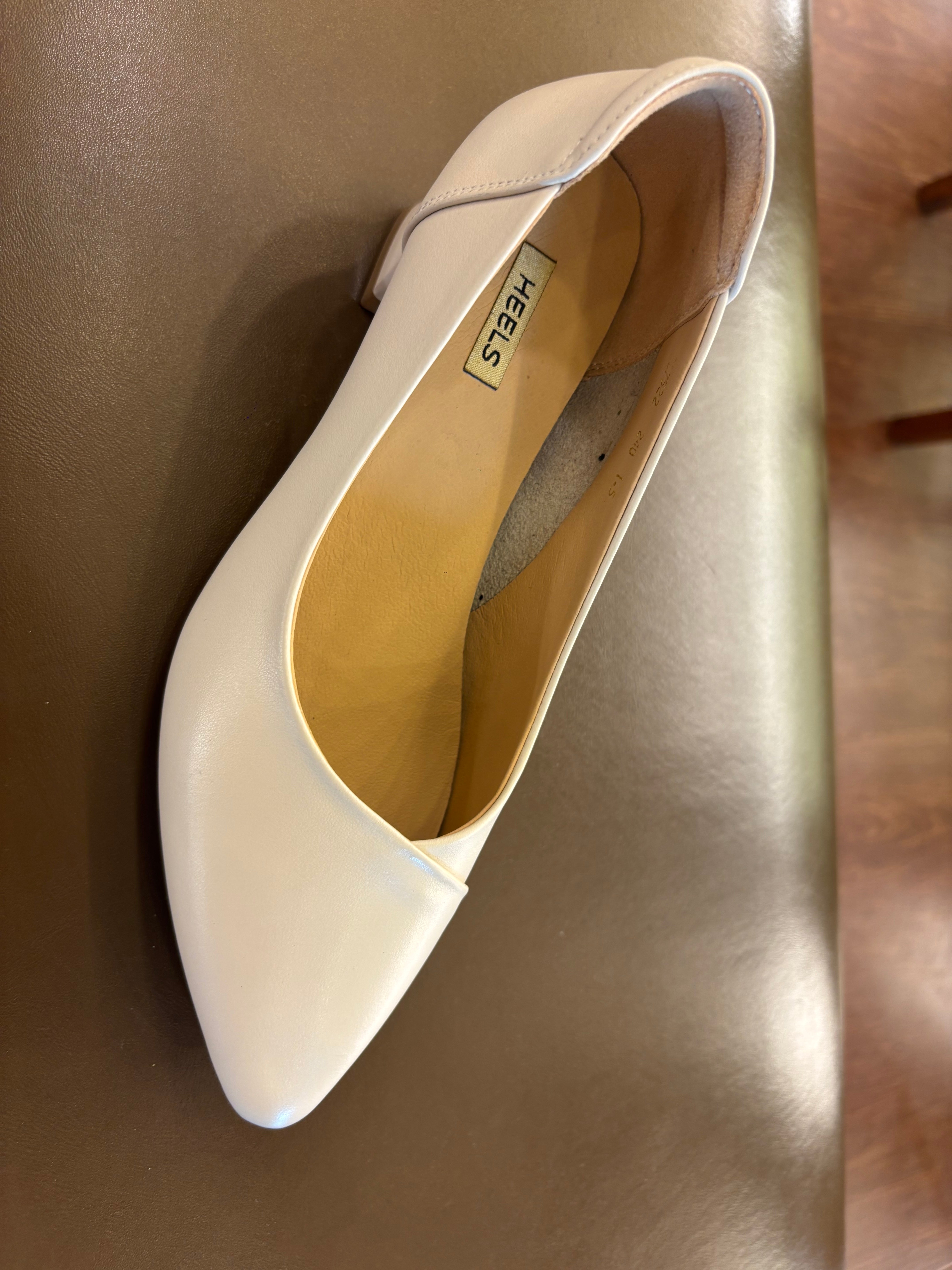 Emma Premium Leather Block Heel Pumps