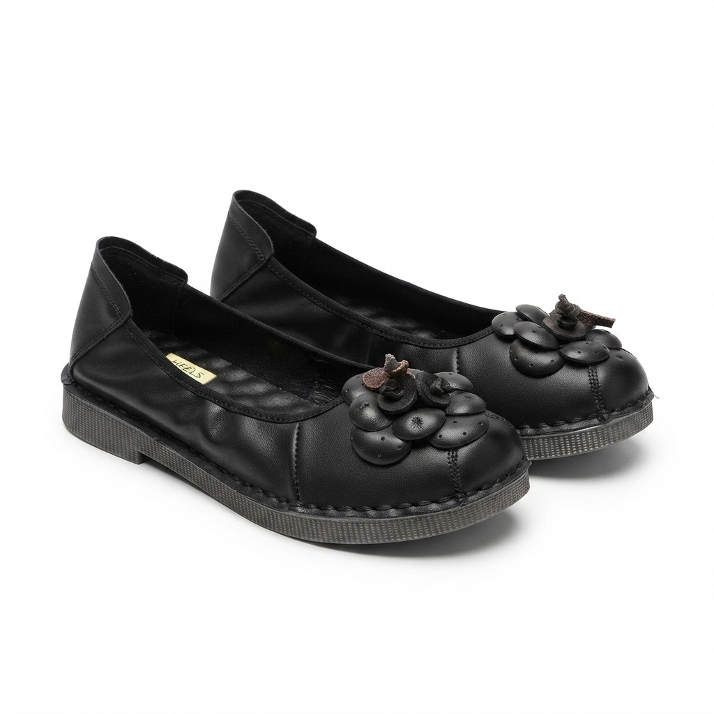 Flora 3.0 Premium Leather Cushioned Ballerinas