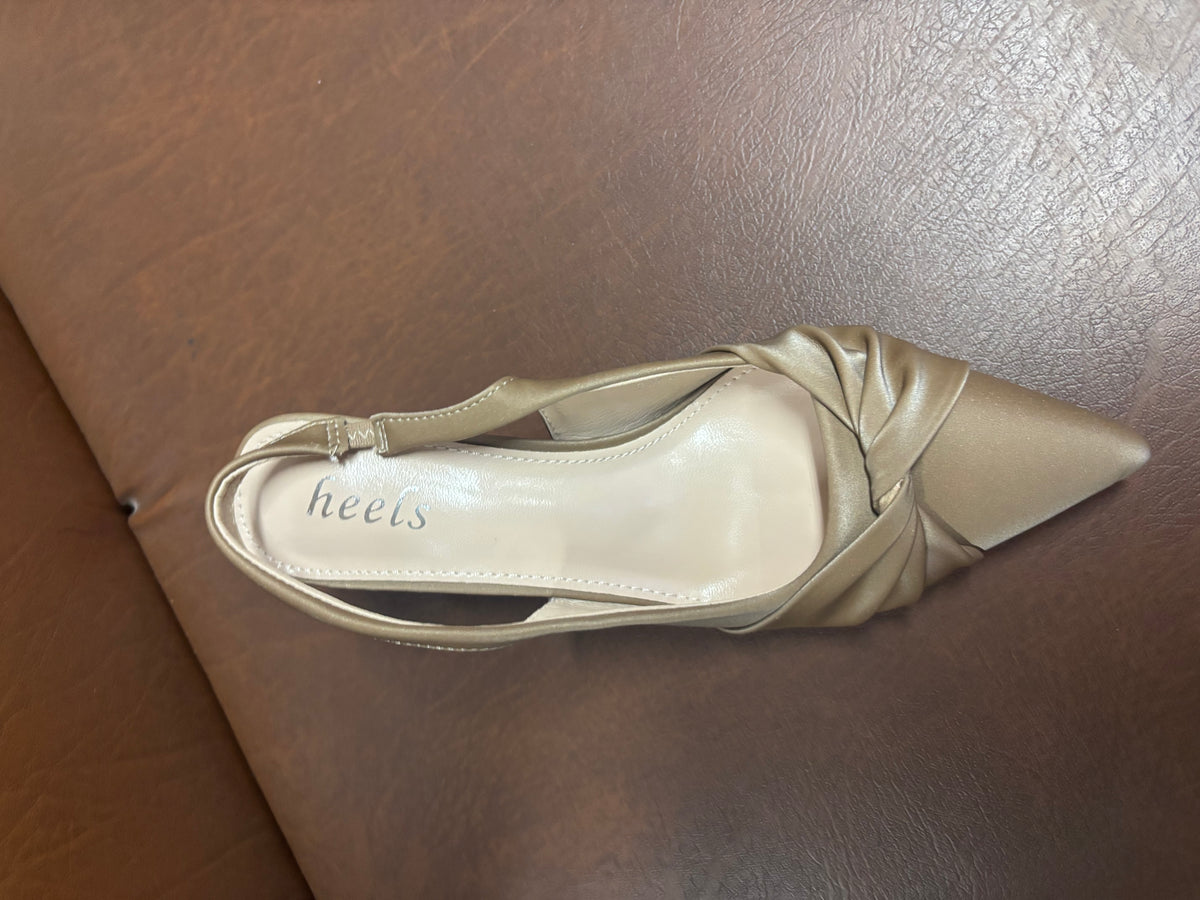 Raya Swirl Sling Back Kitten Heels
