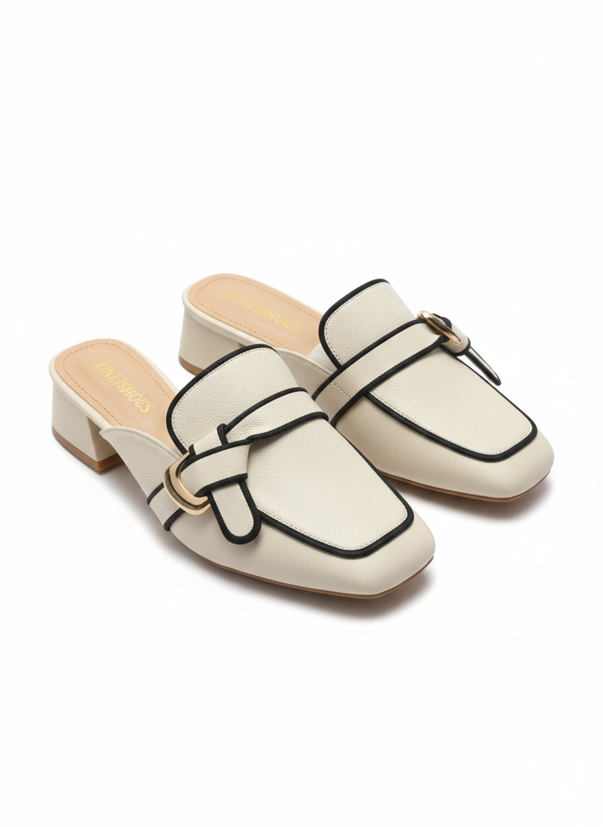 Camila Premium Back Open Block Heel Mules - The Heels India