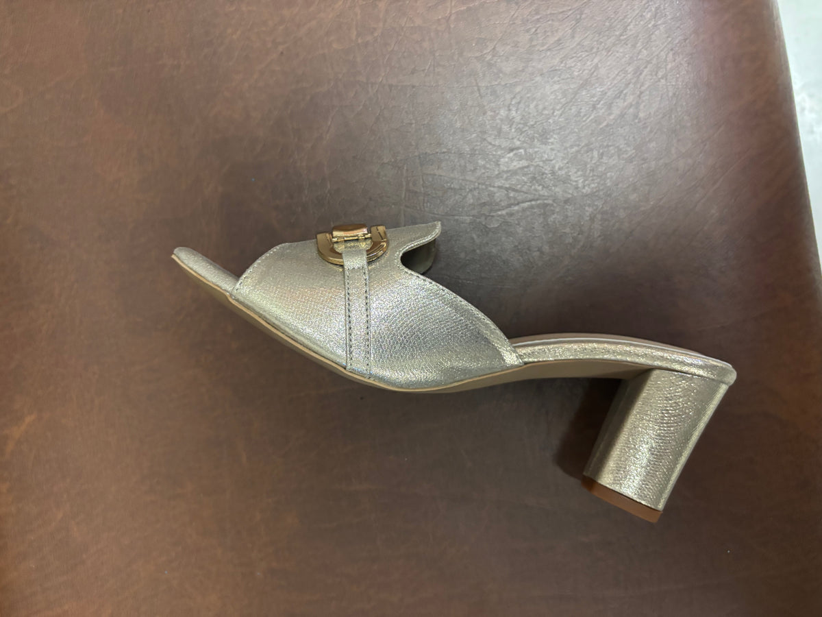 Kiara Slip On Block Heel Mules