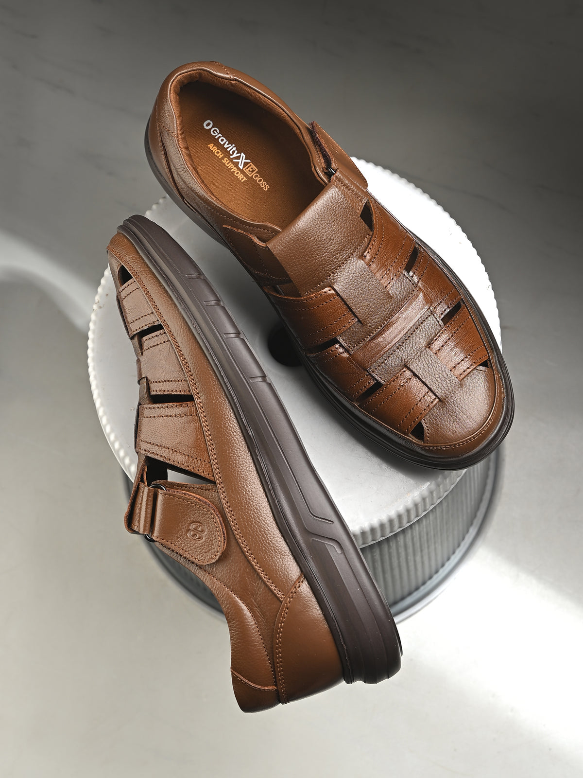 Declan Zero Gravity Leather Roman Sandals
