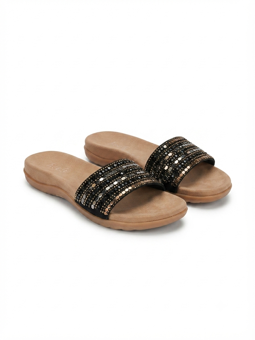 Norelle Cushioned Embellished Comfort Ethnic Sliders