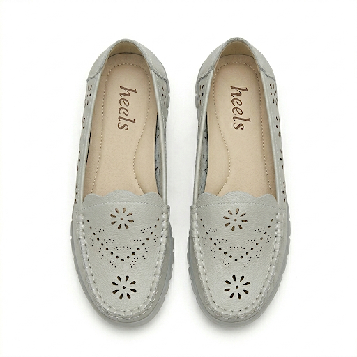 Emily Perforated Comfort Cushioned Flexi Loafers