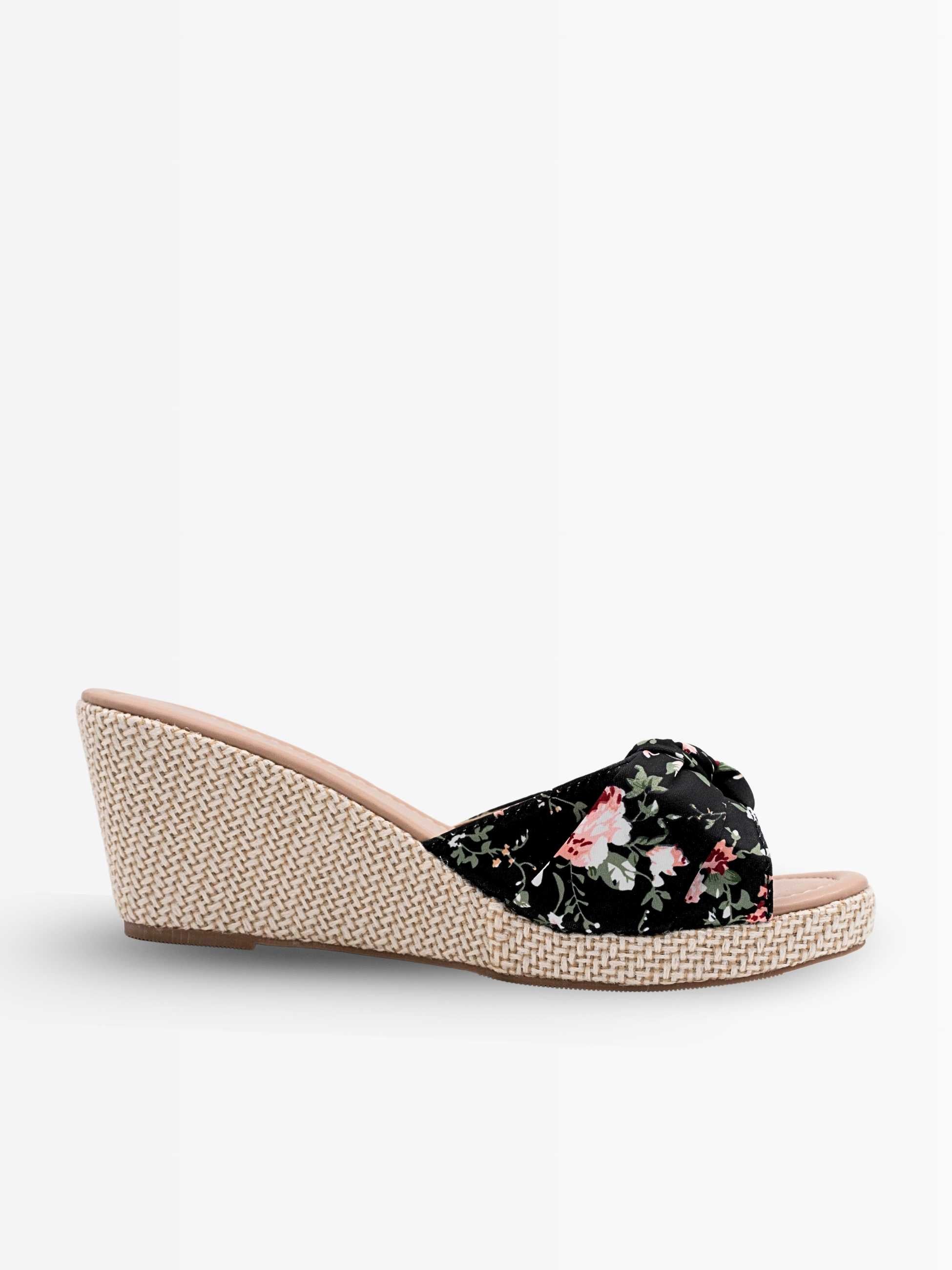 Kate Knot Bow Wedge Heels