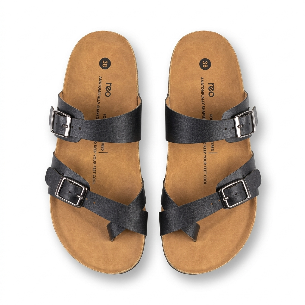 Camila Thumb Strap Cork Summer Sliders