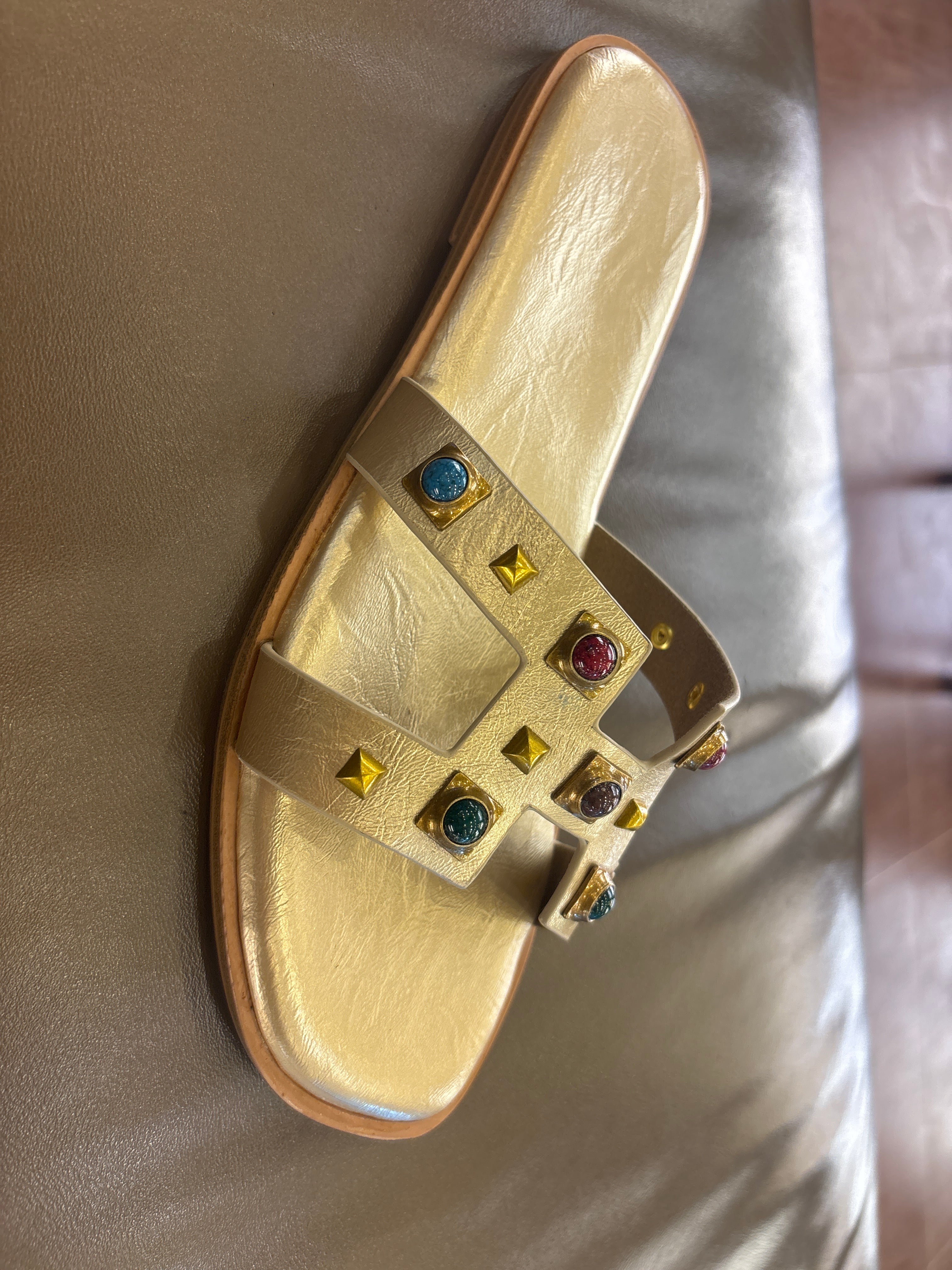 Julia Embellished Flat Summer Sliders - The Heels India