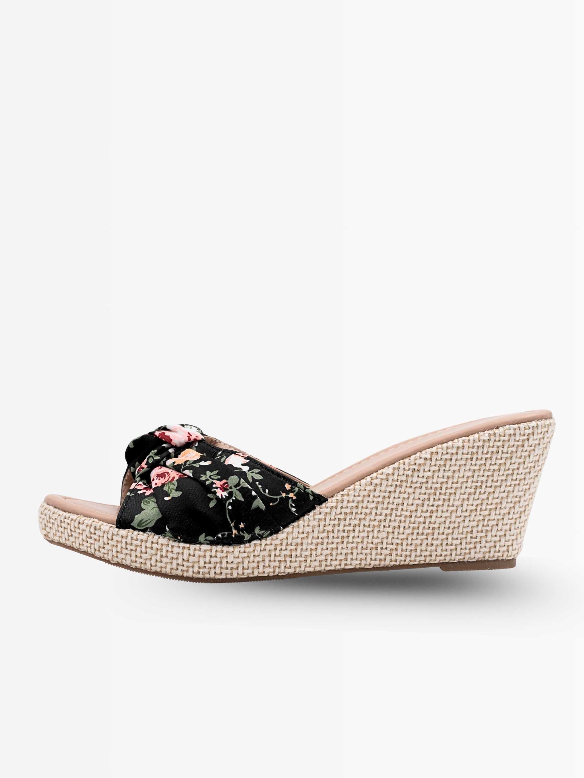 Kate Knot Bow Wedge Heels