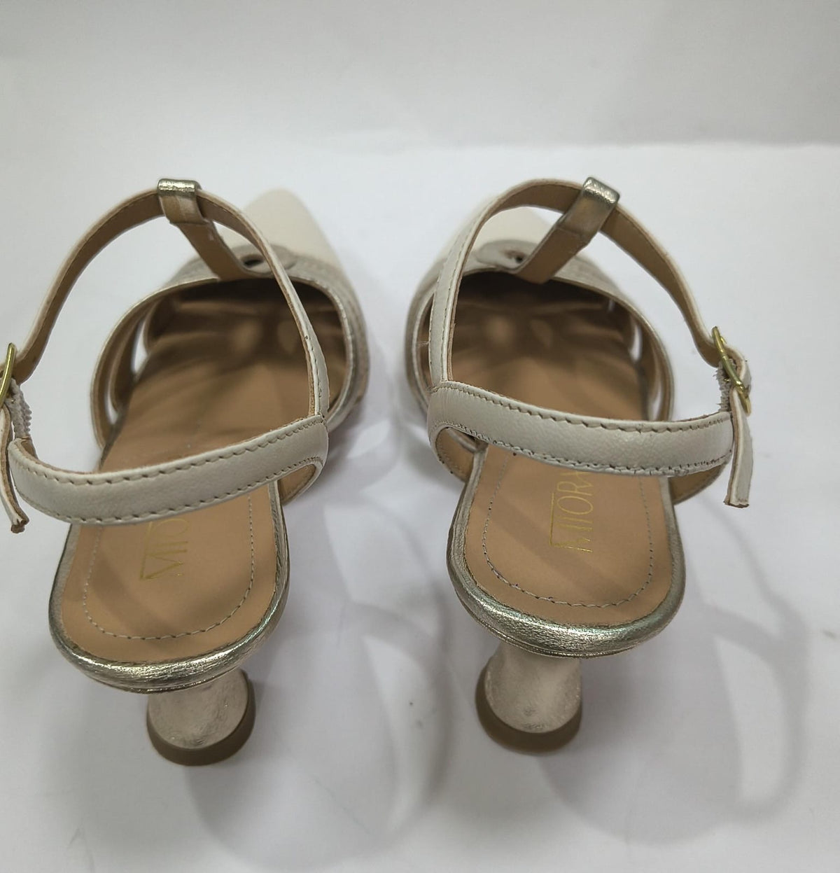 AMARA Premium Leather Ankle Strap Kitten Heels
