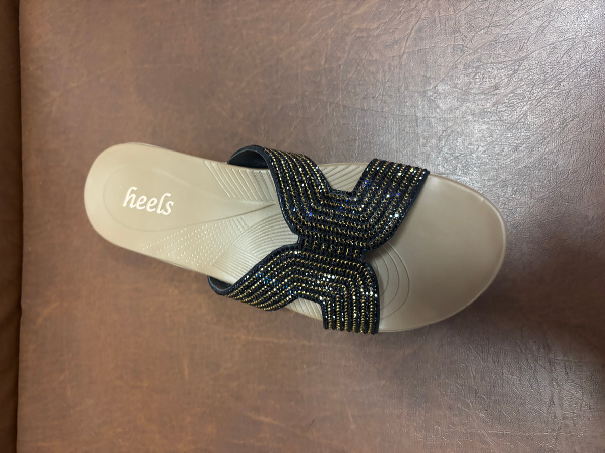 Dakota Cushioned Bling Slippers