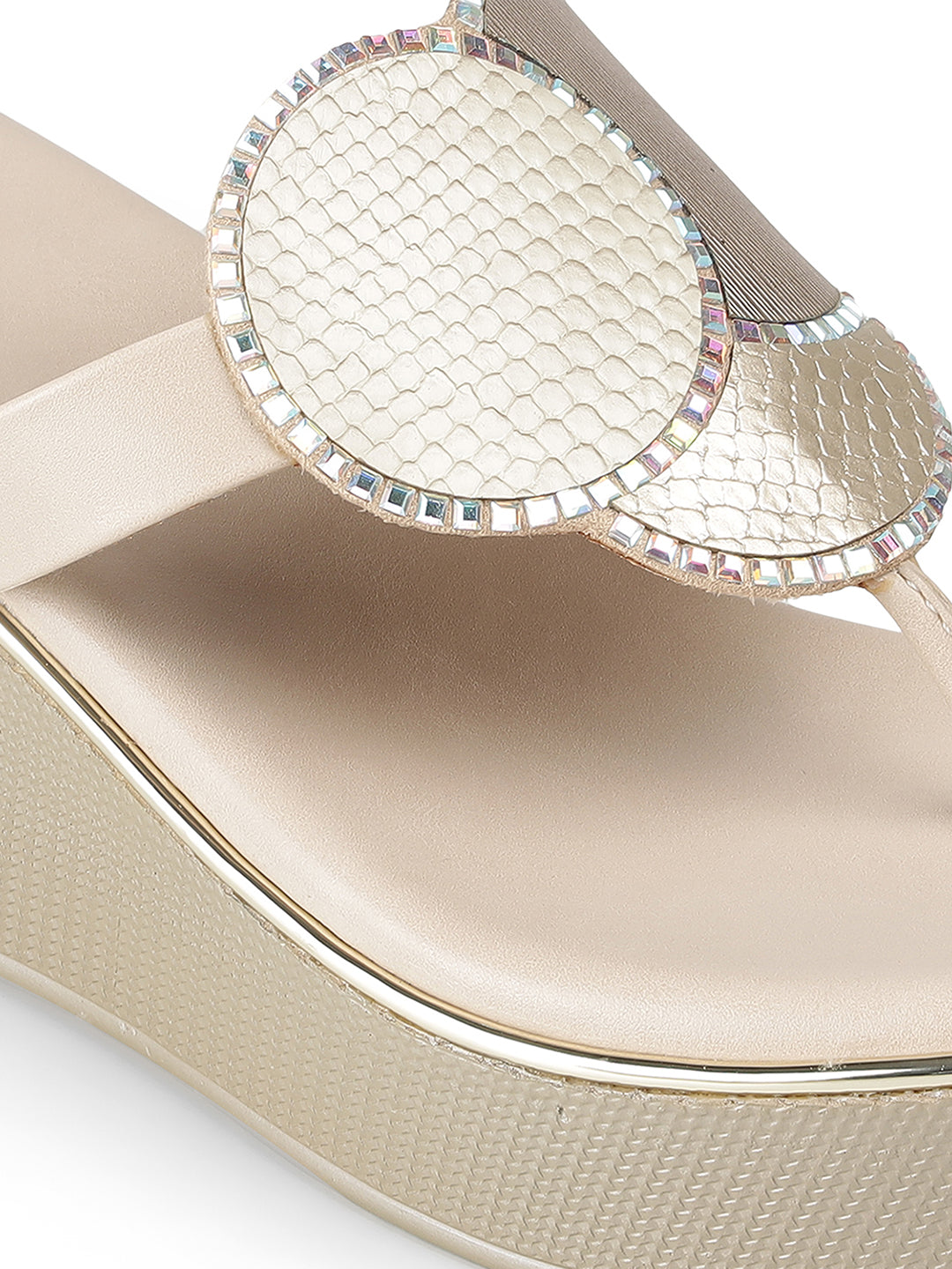 Joaquim Cushioned Bling Wedge Platform Heels