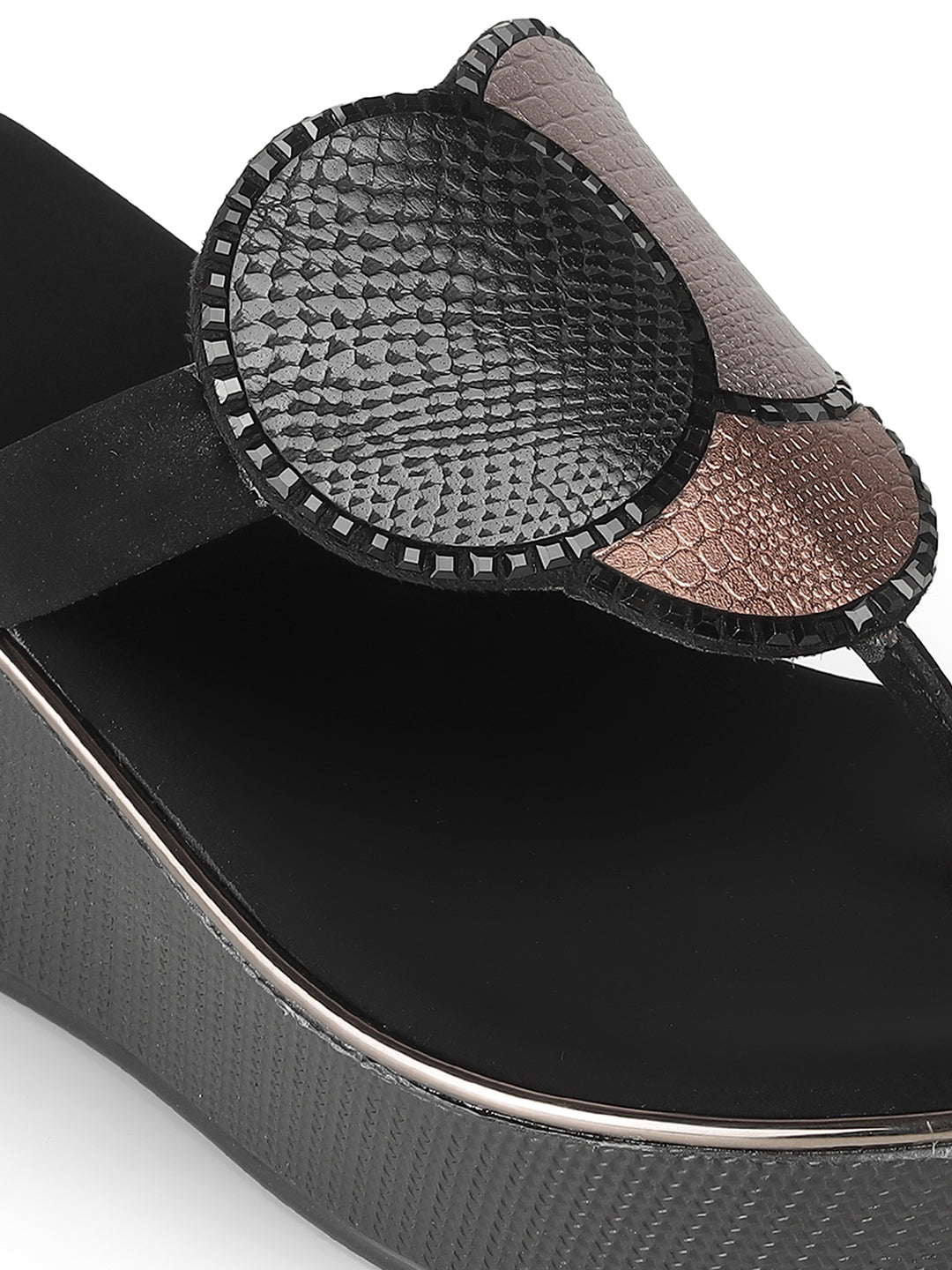 Joaquim Cushioned Bling Wedge Platform Heels - The Heels India