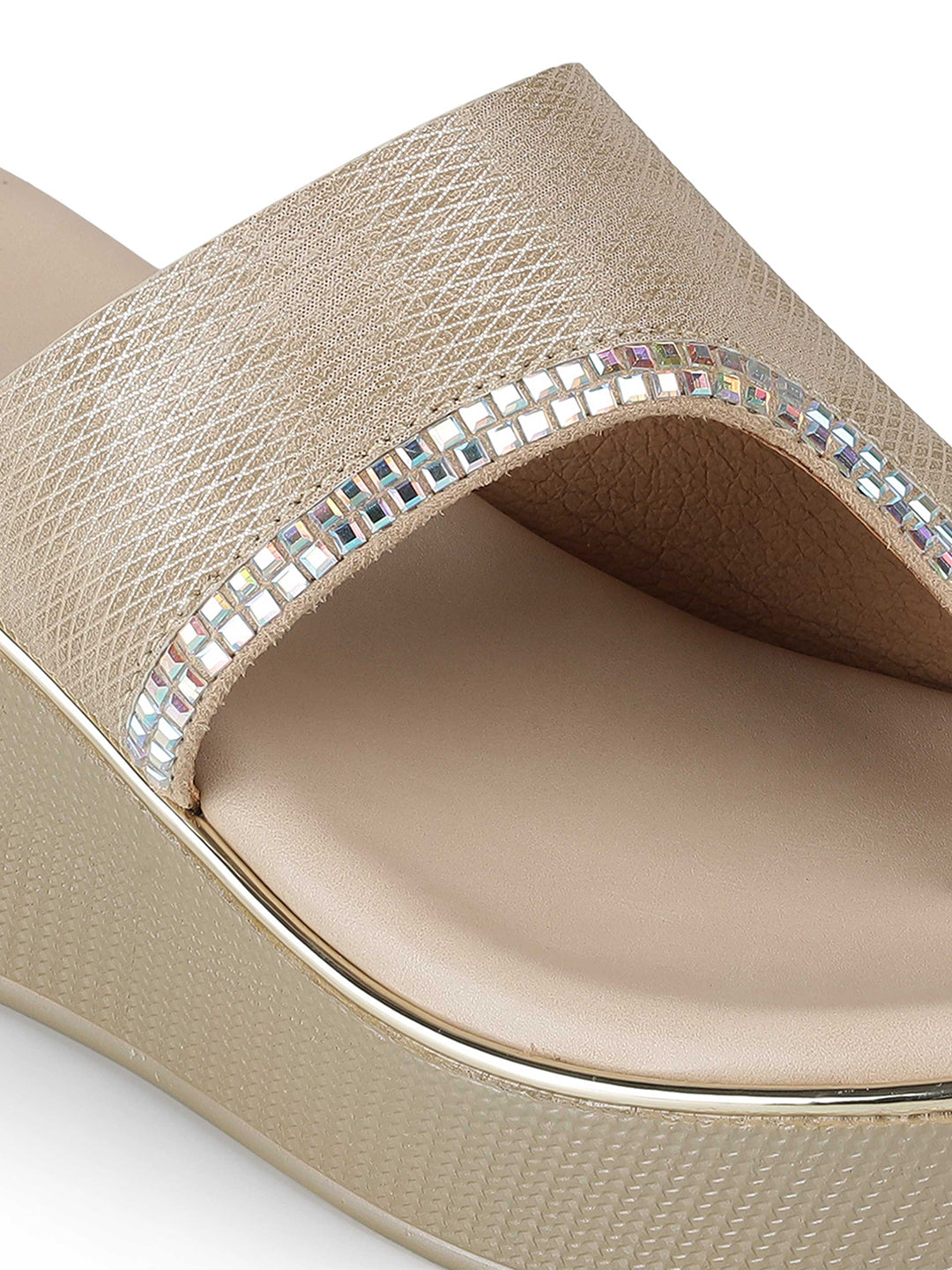 Mira Ethnic Fancy Slip On Wedge Heels