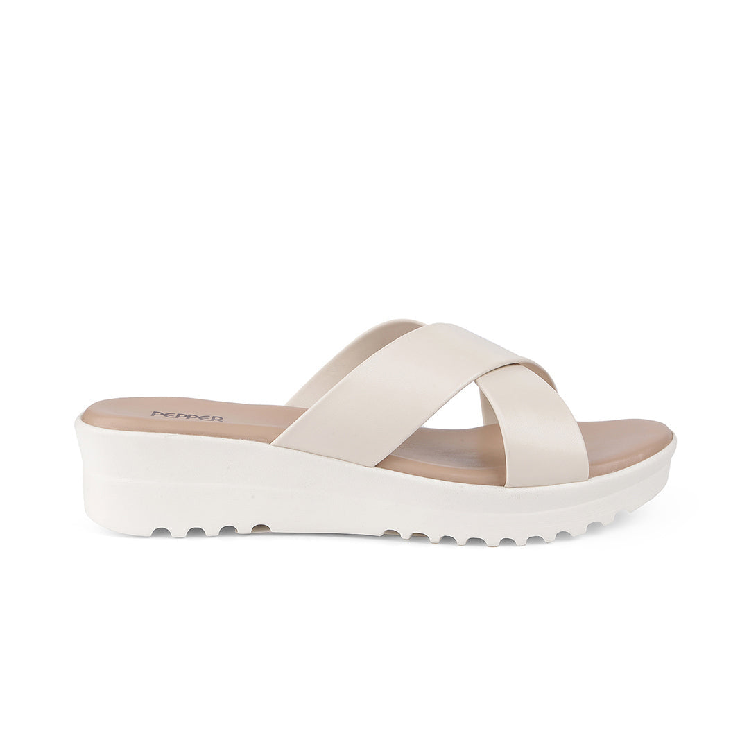 Opera Cushioned Wedge Heel Cross Sliders - The Heels India