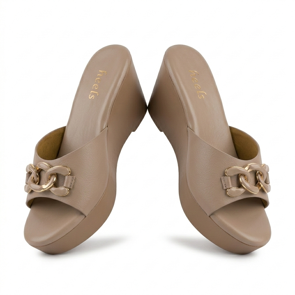 Ines Premium Peep Toe Wedge Platform Heels