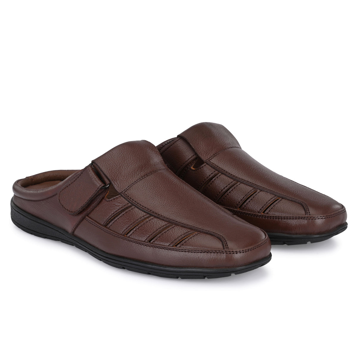Romeo Leather Slip-On Mules - The Heels India