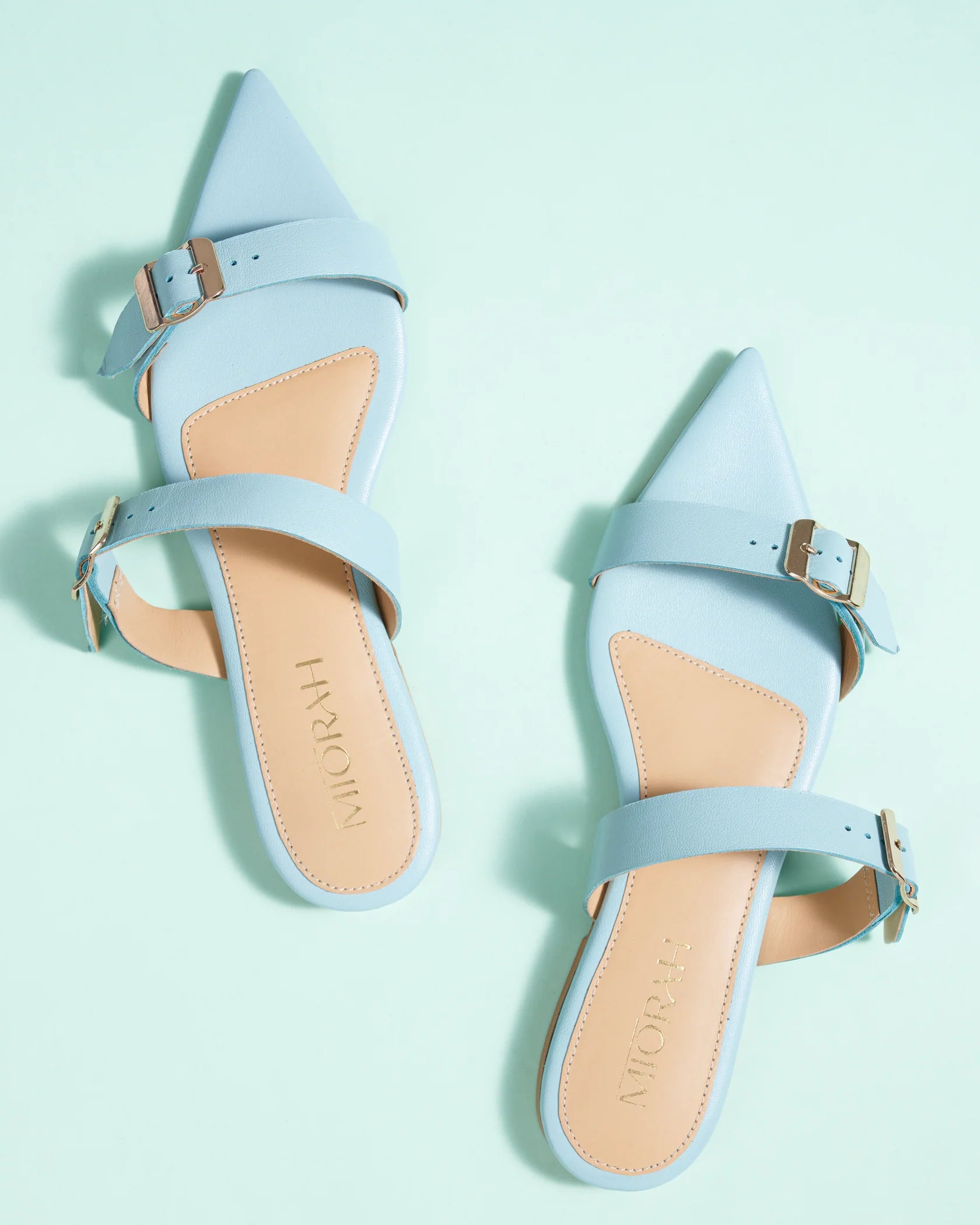 CLEO Premium Leather Open Toe Flat Slippers - The Heels India