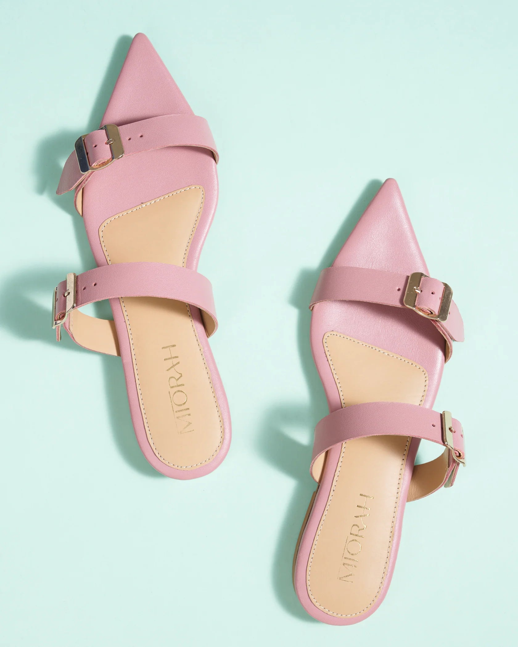 CLEO Premium Leather Open Toe Flat Slippers - The Heels India