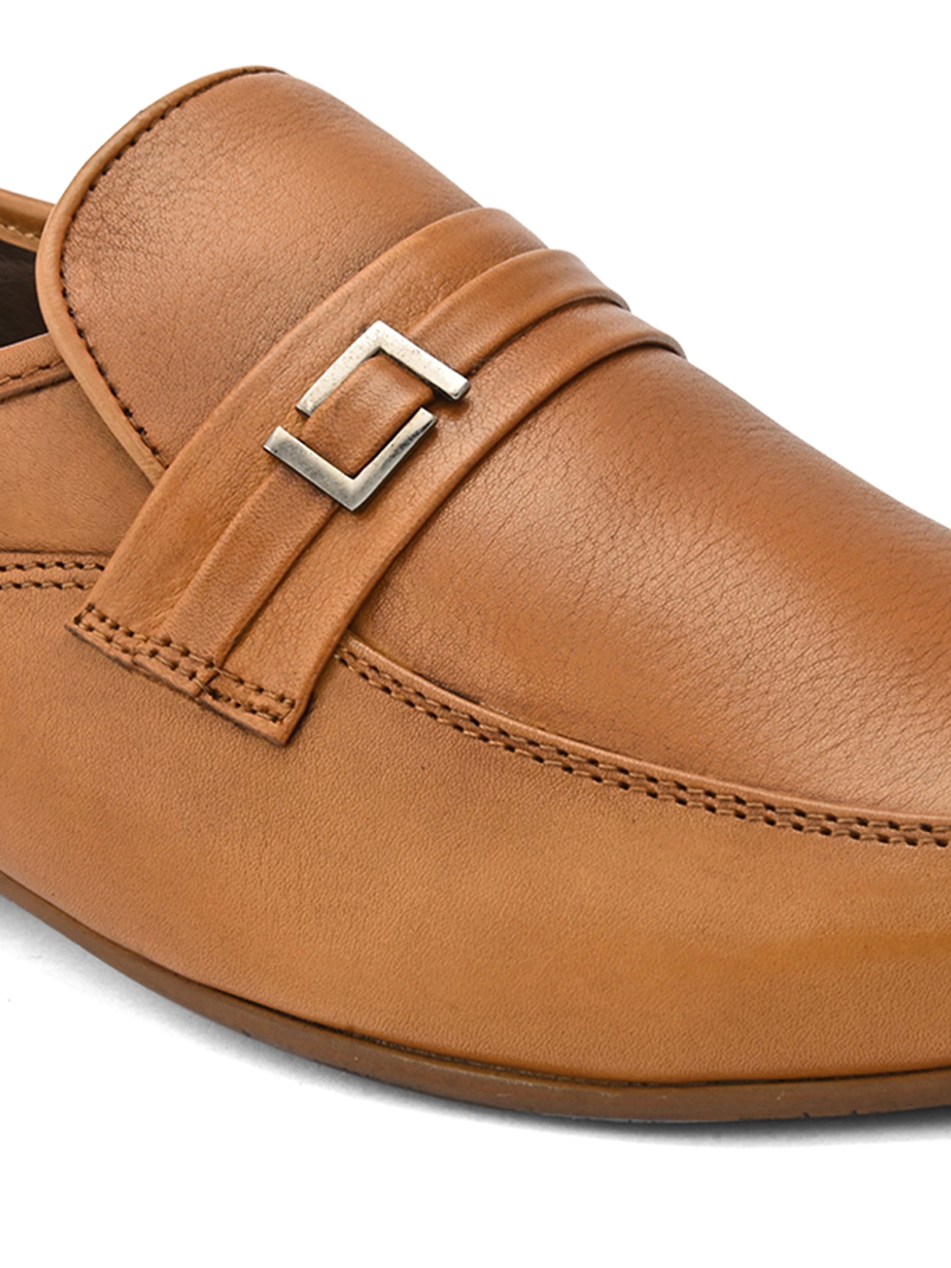 Sebastian Tan Leather Moccasins - The Heels India