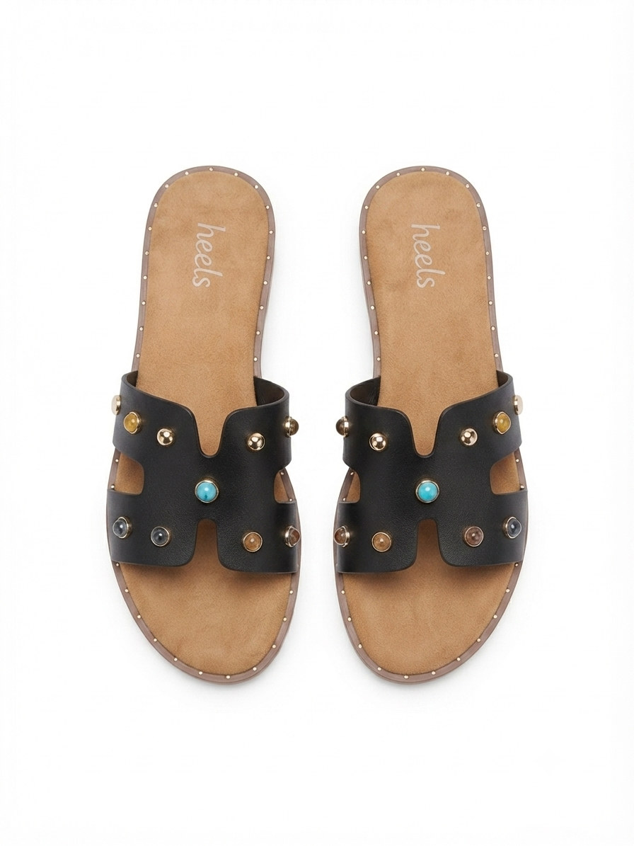 Alor Studded Embellished Summer Sliders