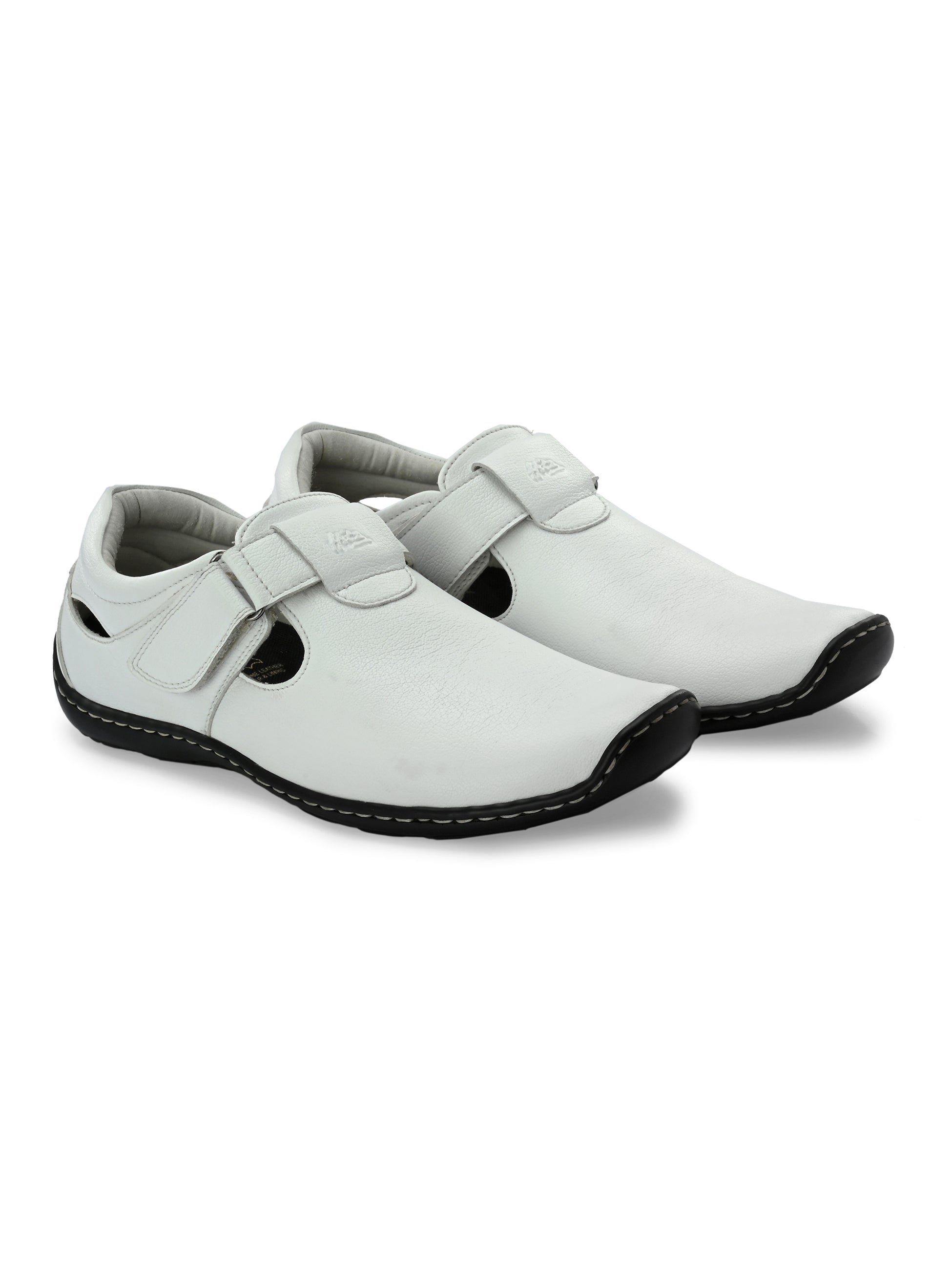 Brunel Leather Velcro Roman Sandals